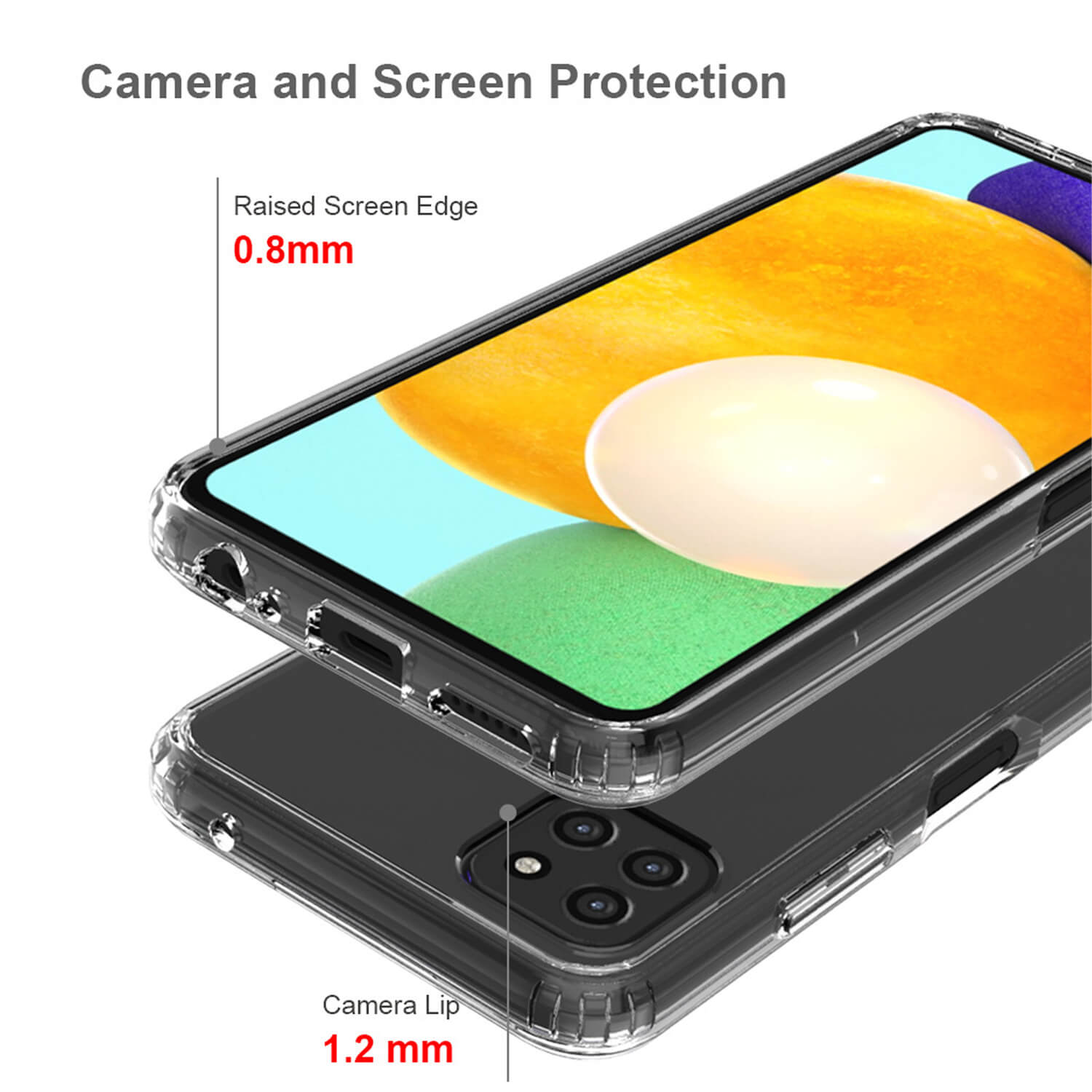 Tough On Samsung Galaxy A22 5G Case Slim Hybrid Clear