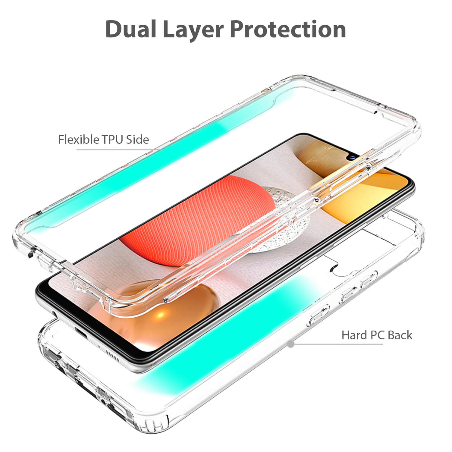 Tough On Samsung Galaxy A42 5G Case Slim Hybrid Clear