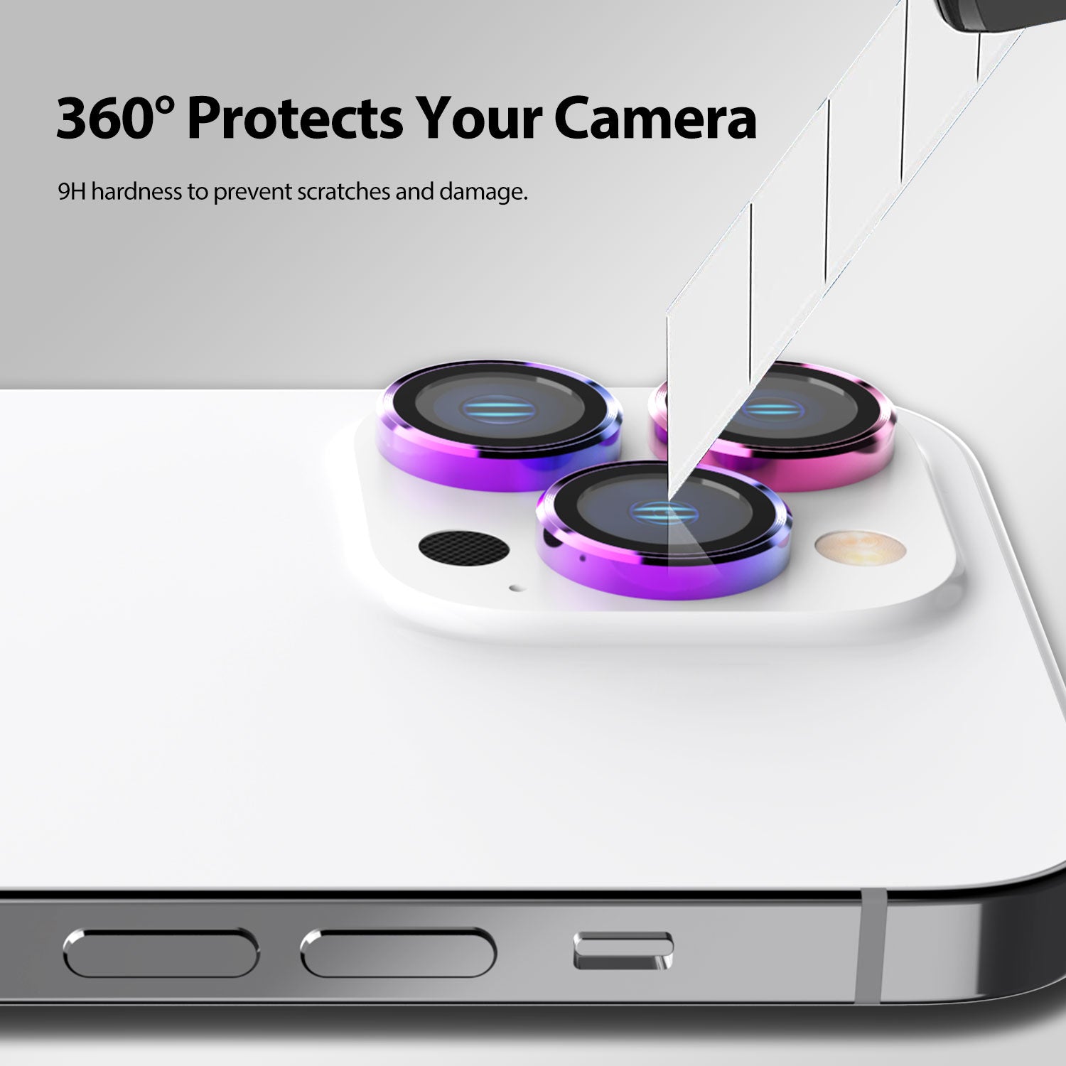 Tough On iPhone 14 Pro / Pro Max Rear Camera Lens Iridescent