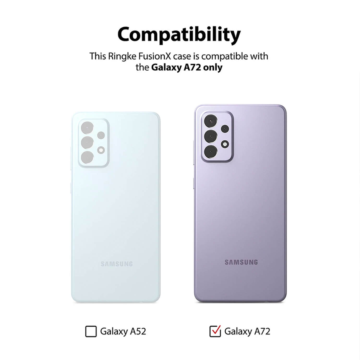 Ringke Samsung Galaxy A72 Case Fusion X Black