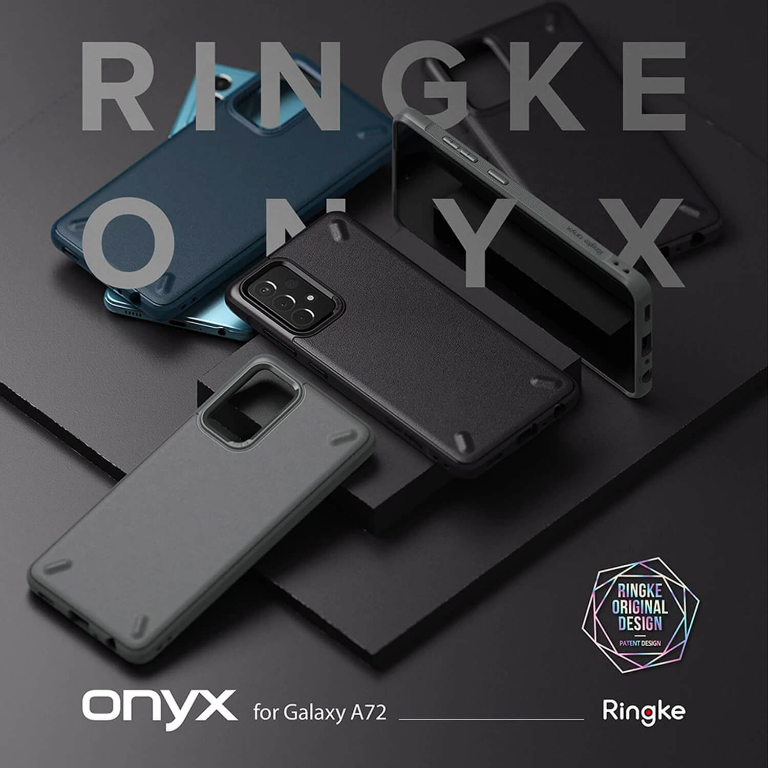 Ringke Samsung Galaxy A72 Case Onyx Dark Grey