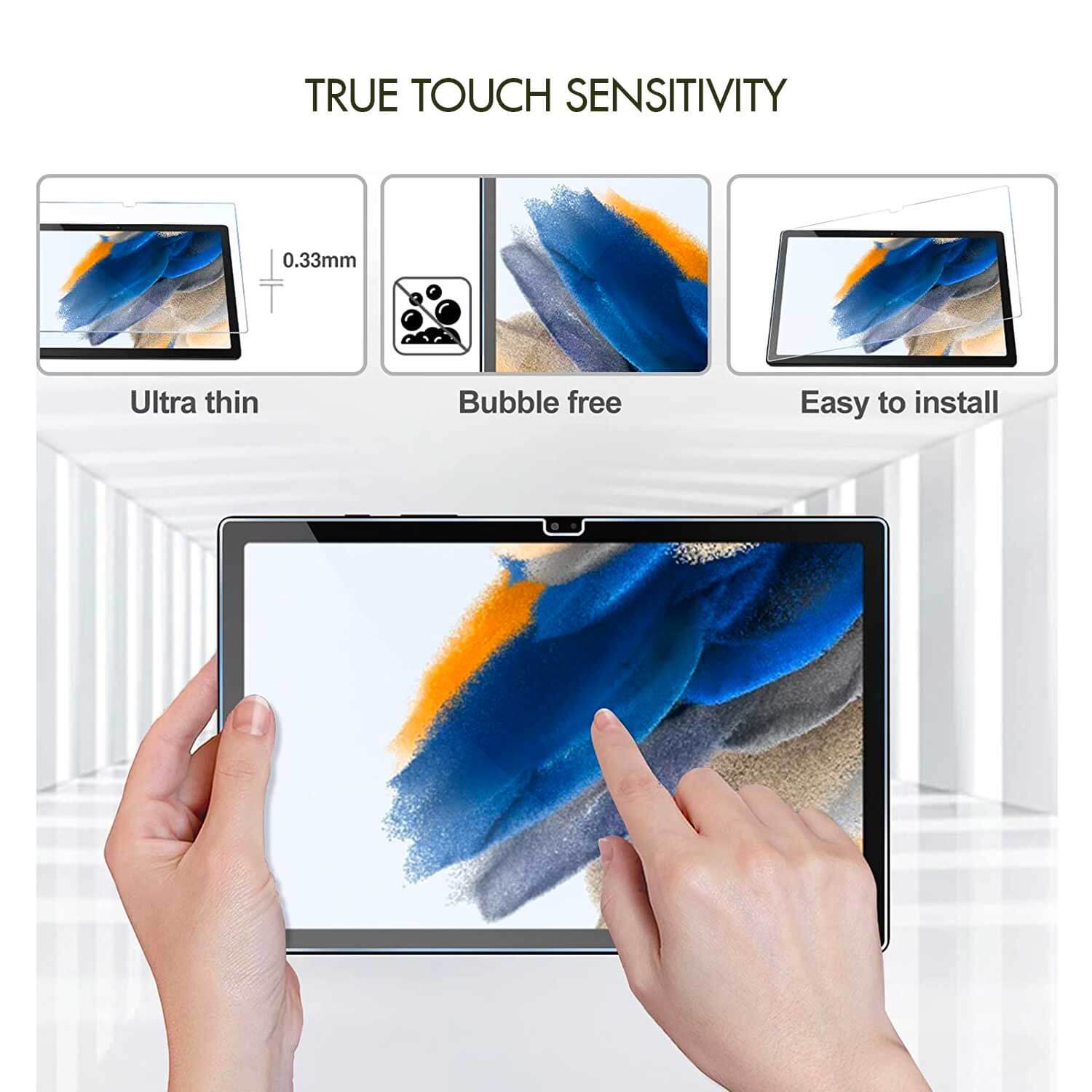 Tough On Samsung Galaxy Tab A8 Premium Tempered Glass Screen Protector