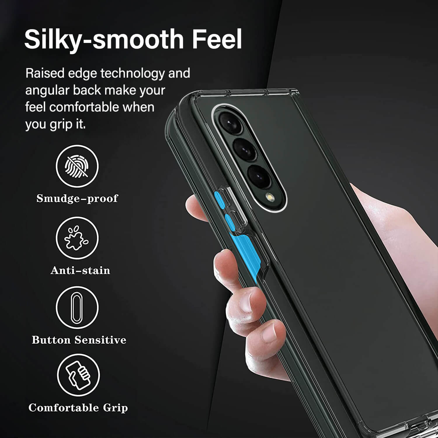 Tough On Samsung Galaxy Z Fold4 5G Case Tough Clear Air