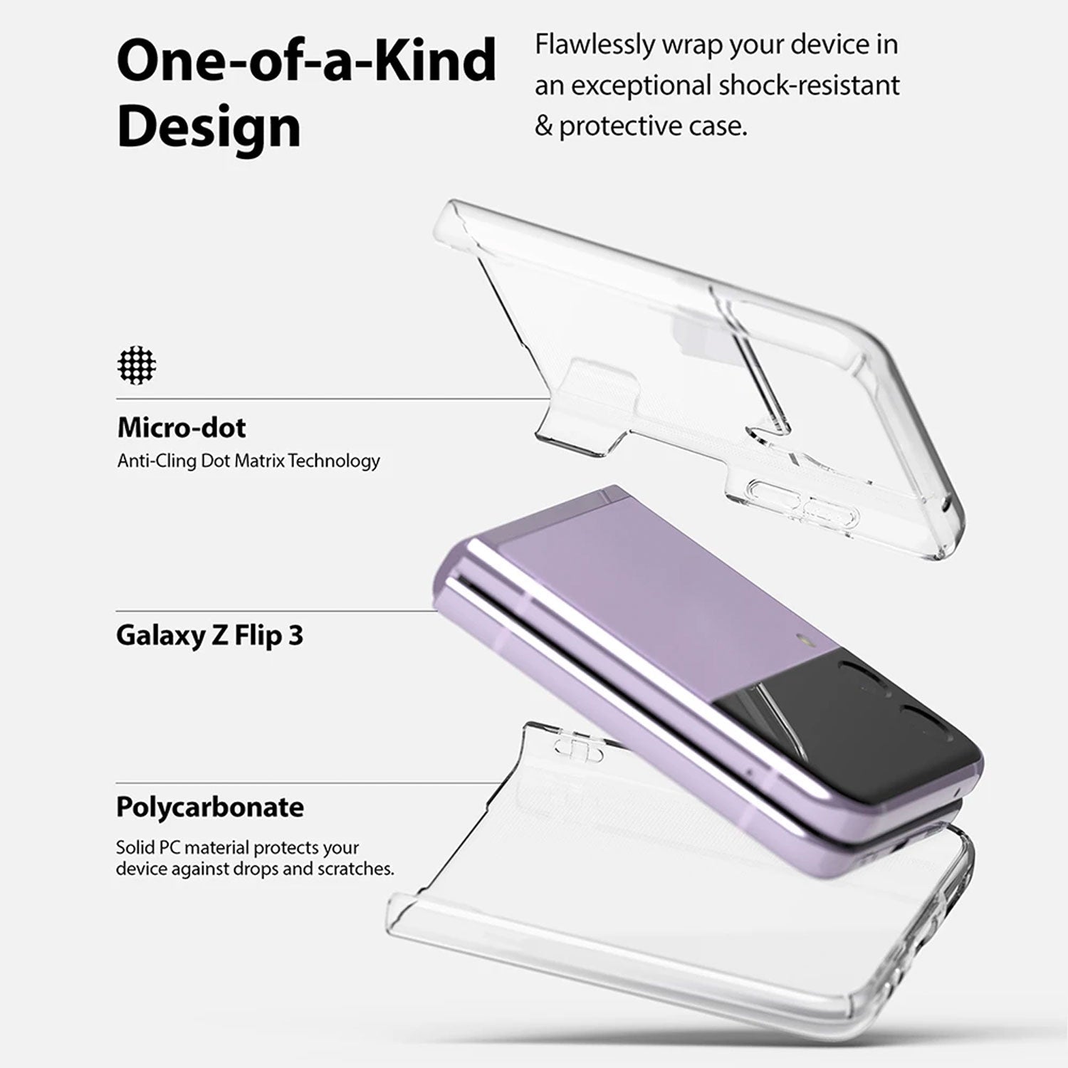 Ringke Samsung Galaxy Z Flip 3 Case Slim Matte Clear