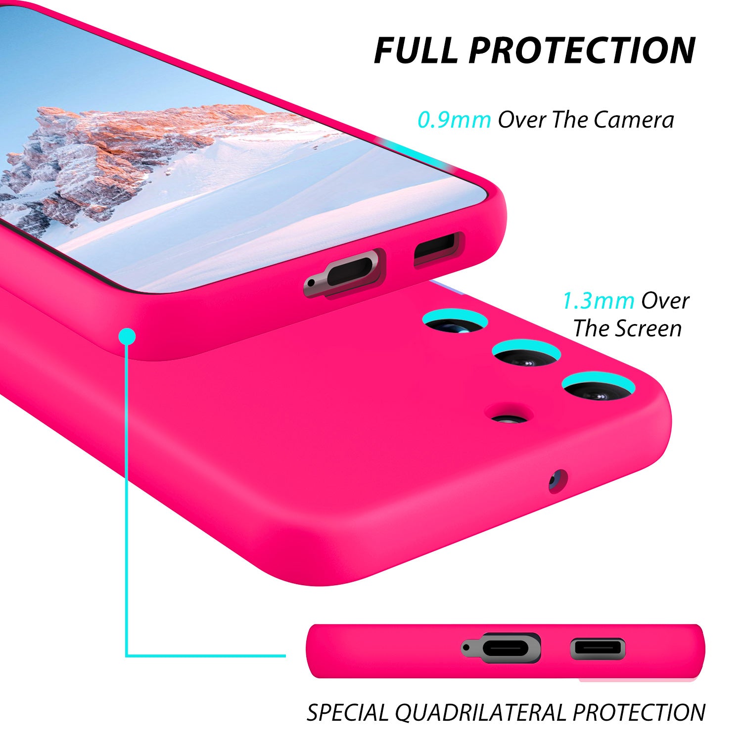Tough On Samsung Galaxy S23 Plus Silicone Case Hot Pink