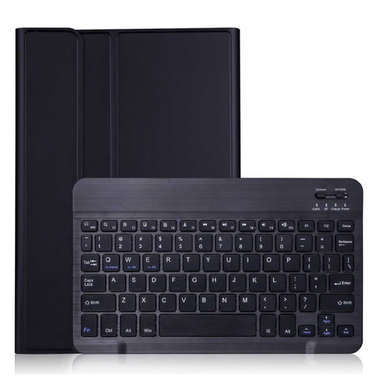 Samsung Galaxy Tab S8+ 12.4" Bluetooth Keyboard Cover Case Leather Black