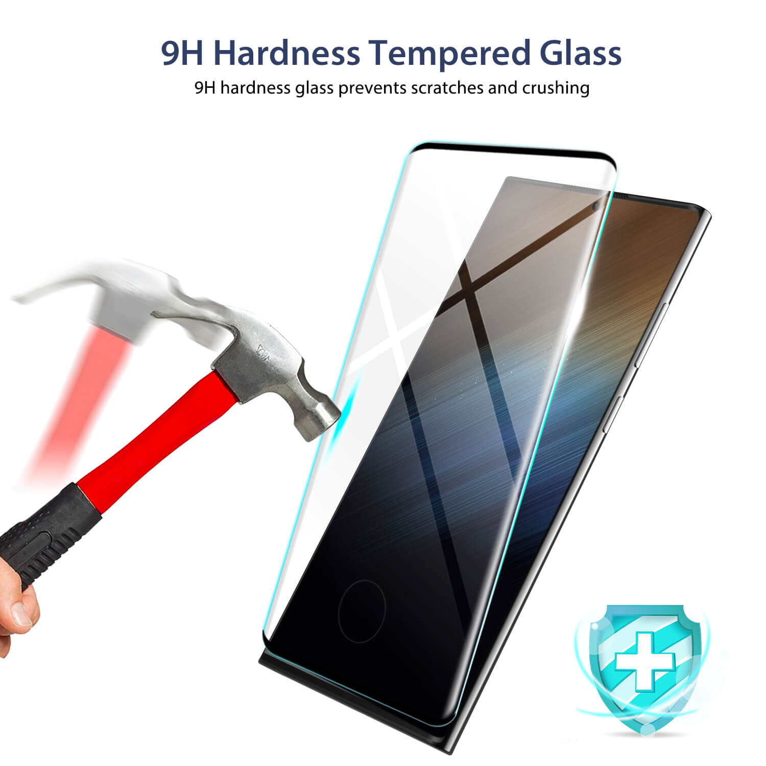 Tough On Samsung Galaxy S22 Ultra 5G Full Tempered Glass Screen Protector Black