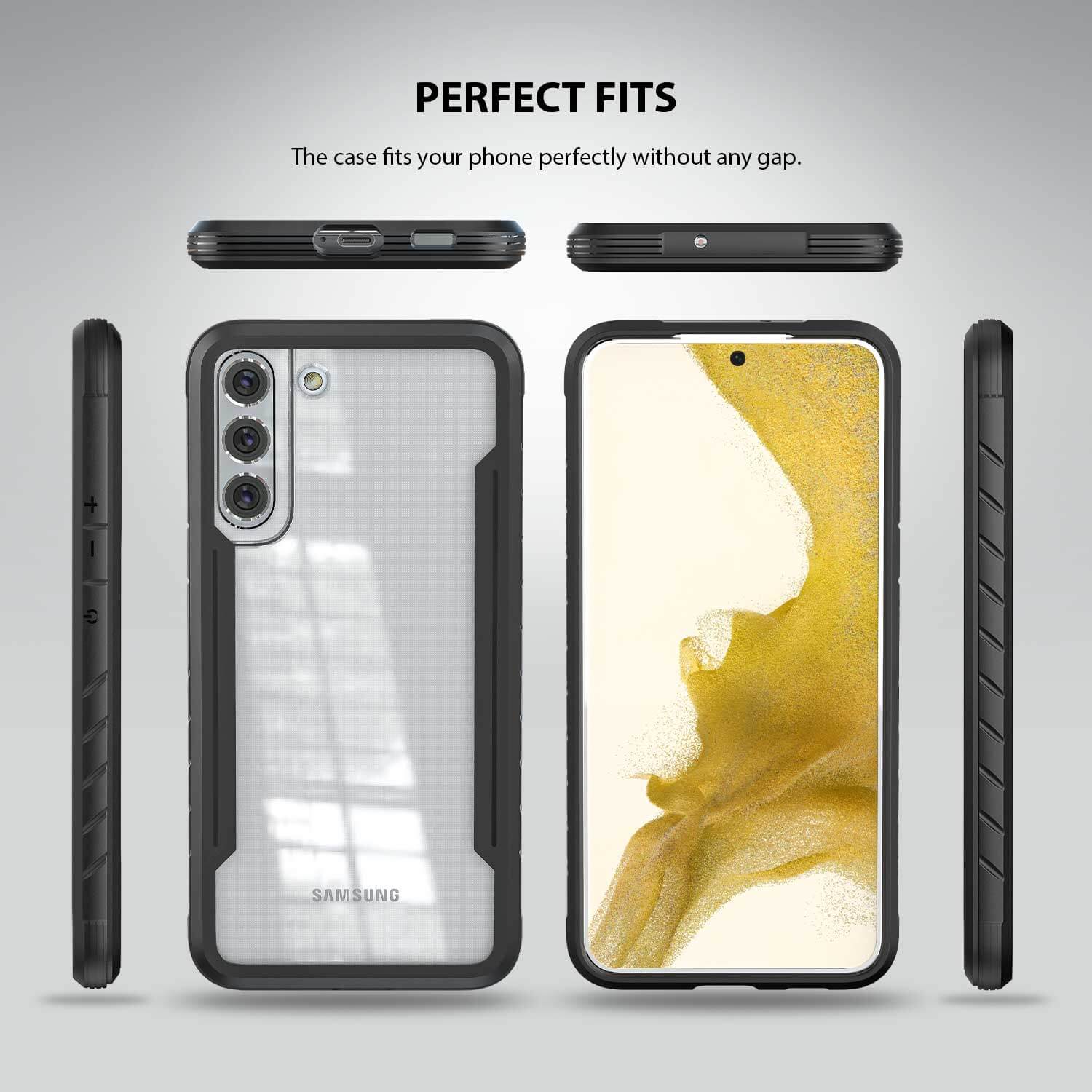 Tough On Samsung Galaxy S22 5G Case Iron Shield Black