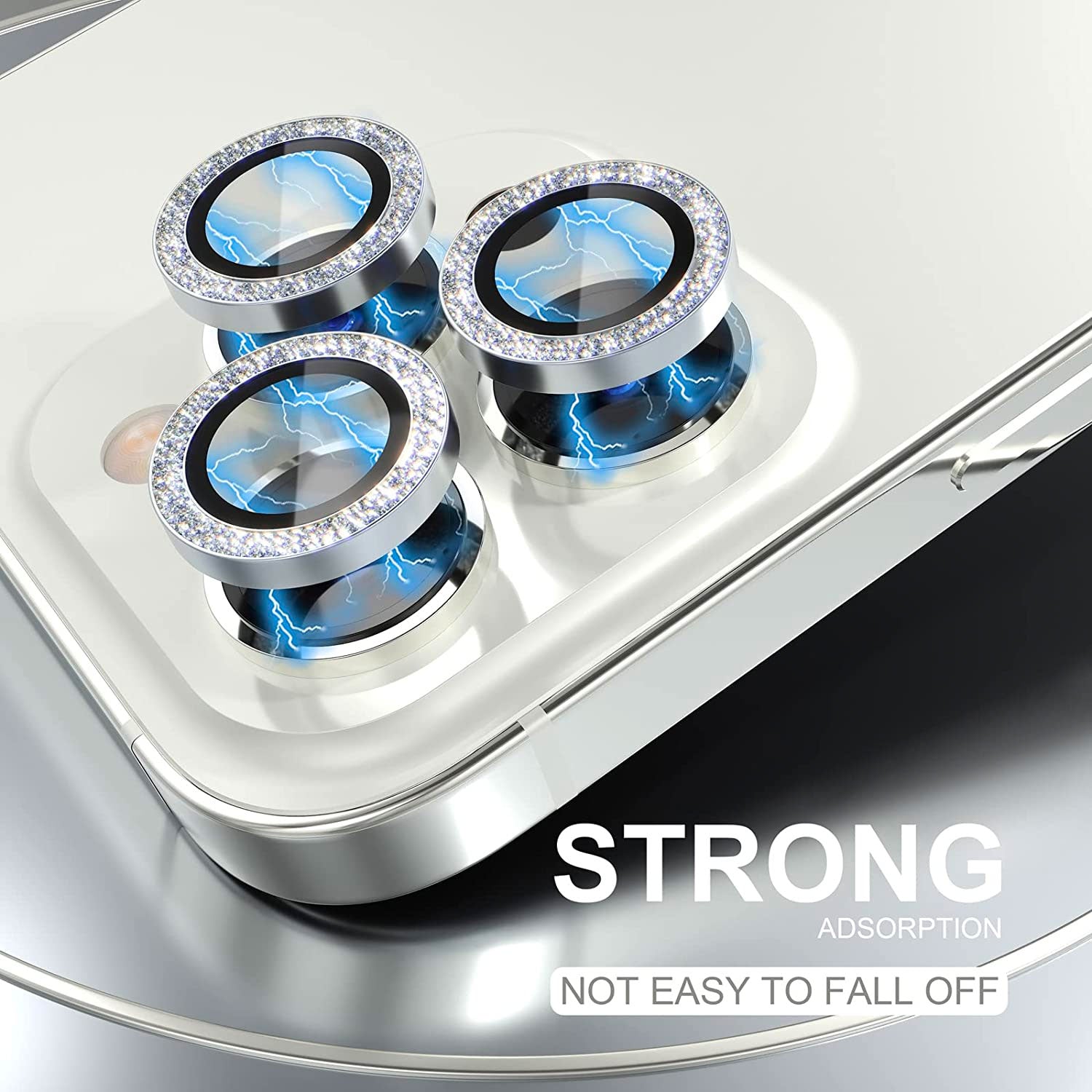 Tough On iPhone 14 Pro / Pro Max Rear Camera Lens Diamond Silver