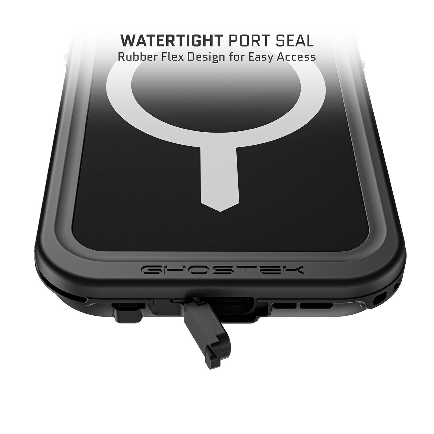 Ghostek iPhone 14 Pro Case Nautical Slim Waterproof w/ Magsafe Black