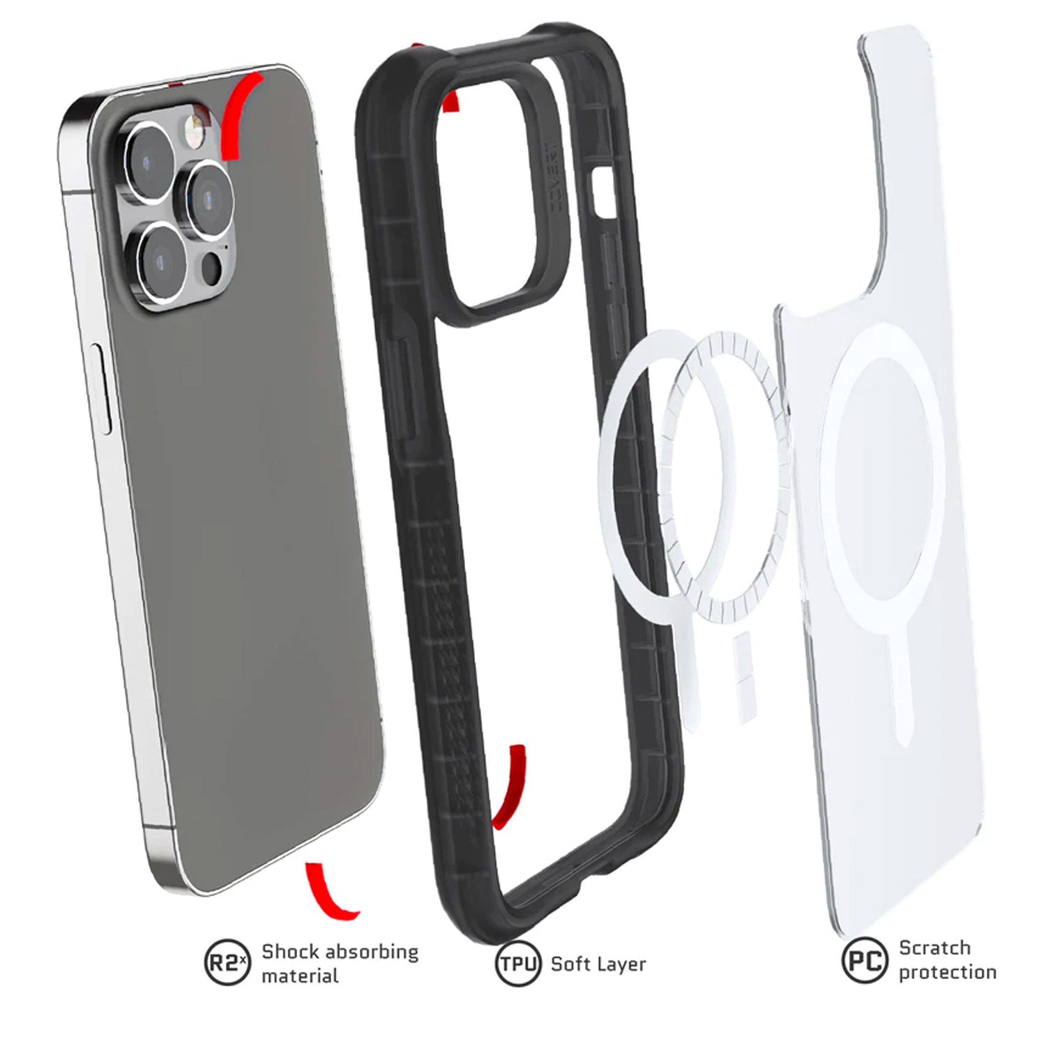 Ghostek iPhone 14 Pro Max Case Covert with Magsafe Smoke
