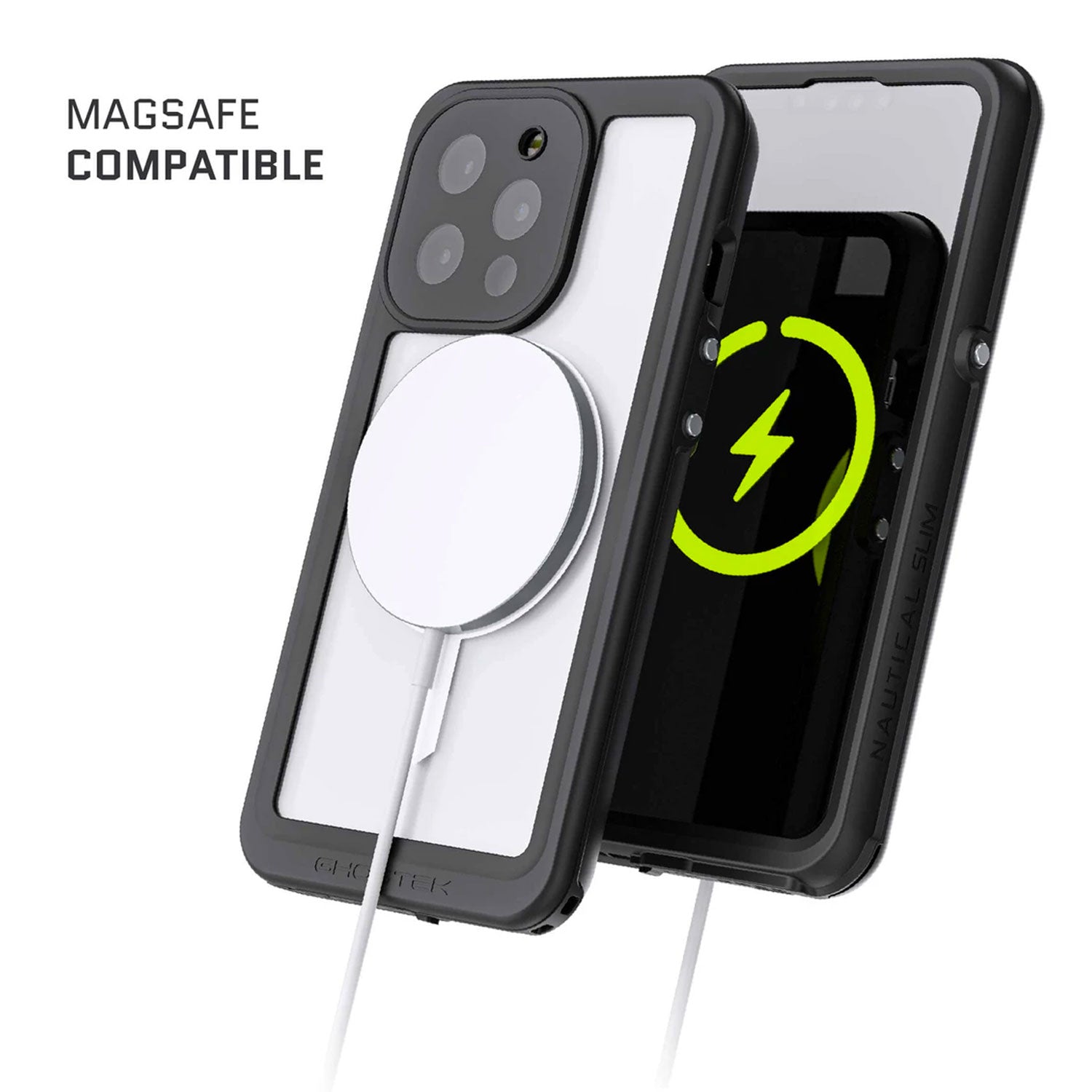 Ghostek iPhone 13 Pro Case Nautical Slim Waterproof w/ Magsafe Clear