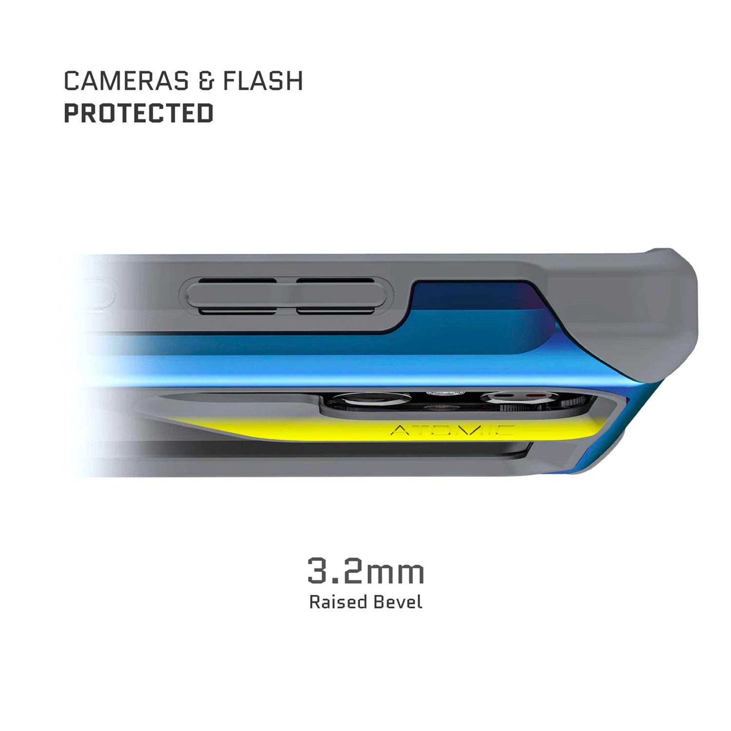 Ghostek Samsung Galaxy S22 Ultra Case Atomic Slim 4 Aluminum Phantom Prismatic