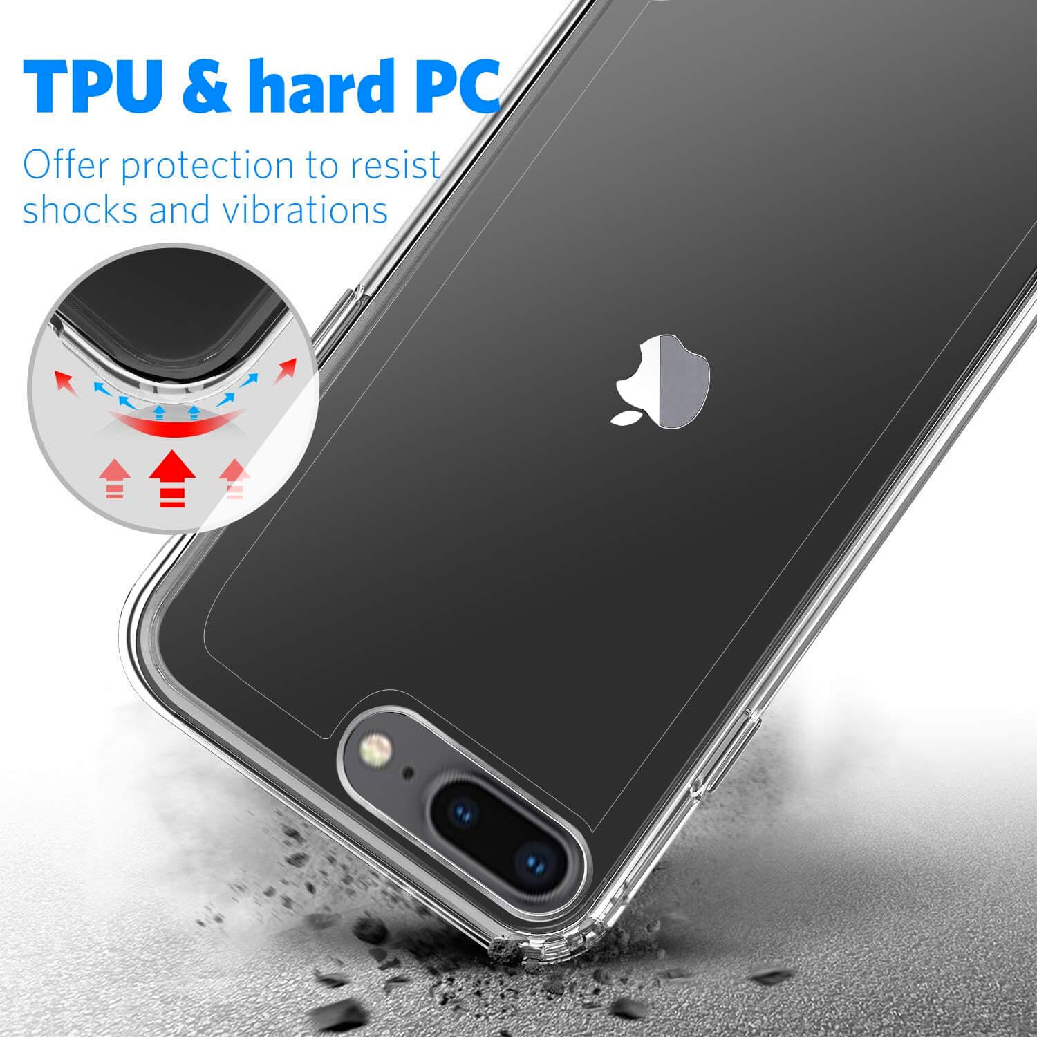 iPhone 8 Plus & 7 Plus Tough On Slim Hybrid Clear