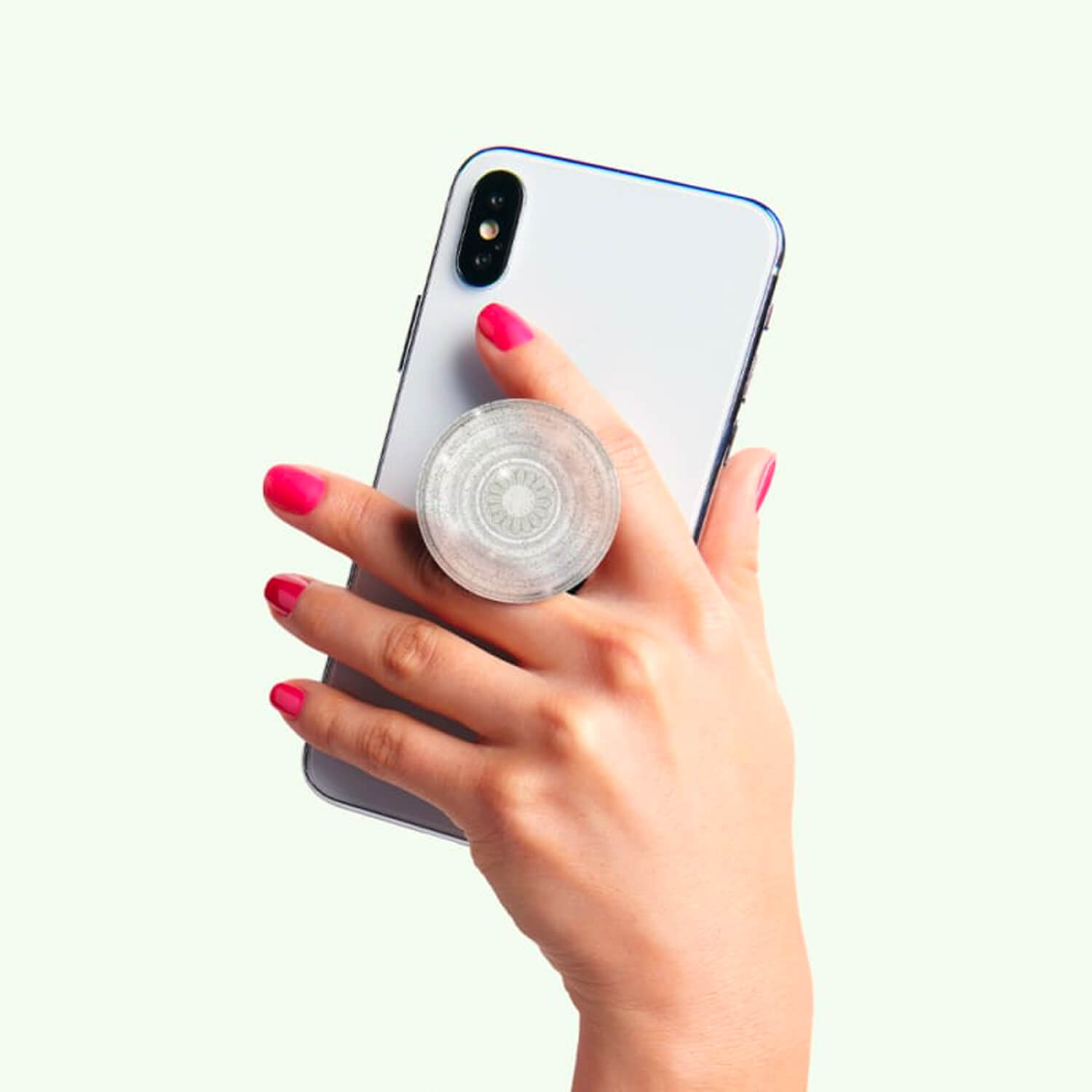 PopSockets PopGrip Universal Swappable Grip Glitter Silver