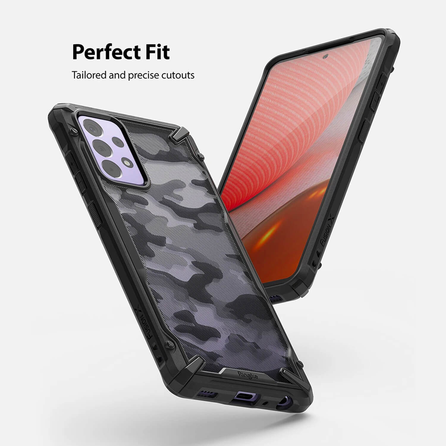 Ringke Samsung Galaxy A72 Case Fusion X Design Camo Black