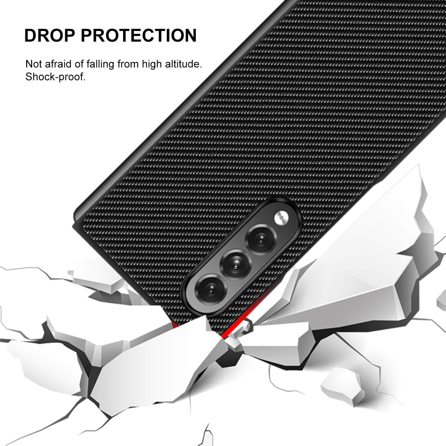 Tough On Samsung Galaxy Z Fold 3 Case Aramid Fibre Black