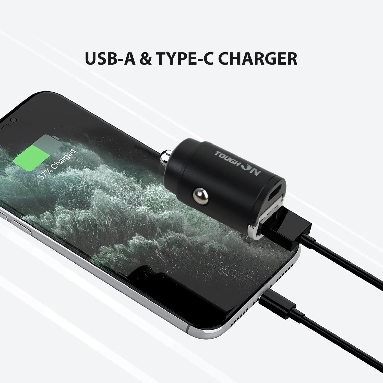 Tough On Power 30W Dual Port Car Charger with PD 3.0