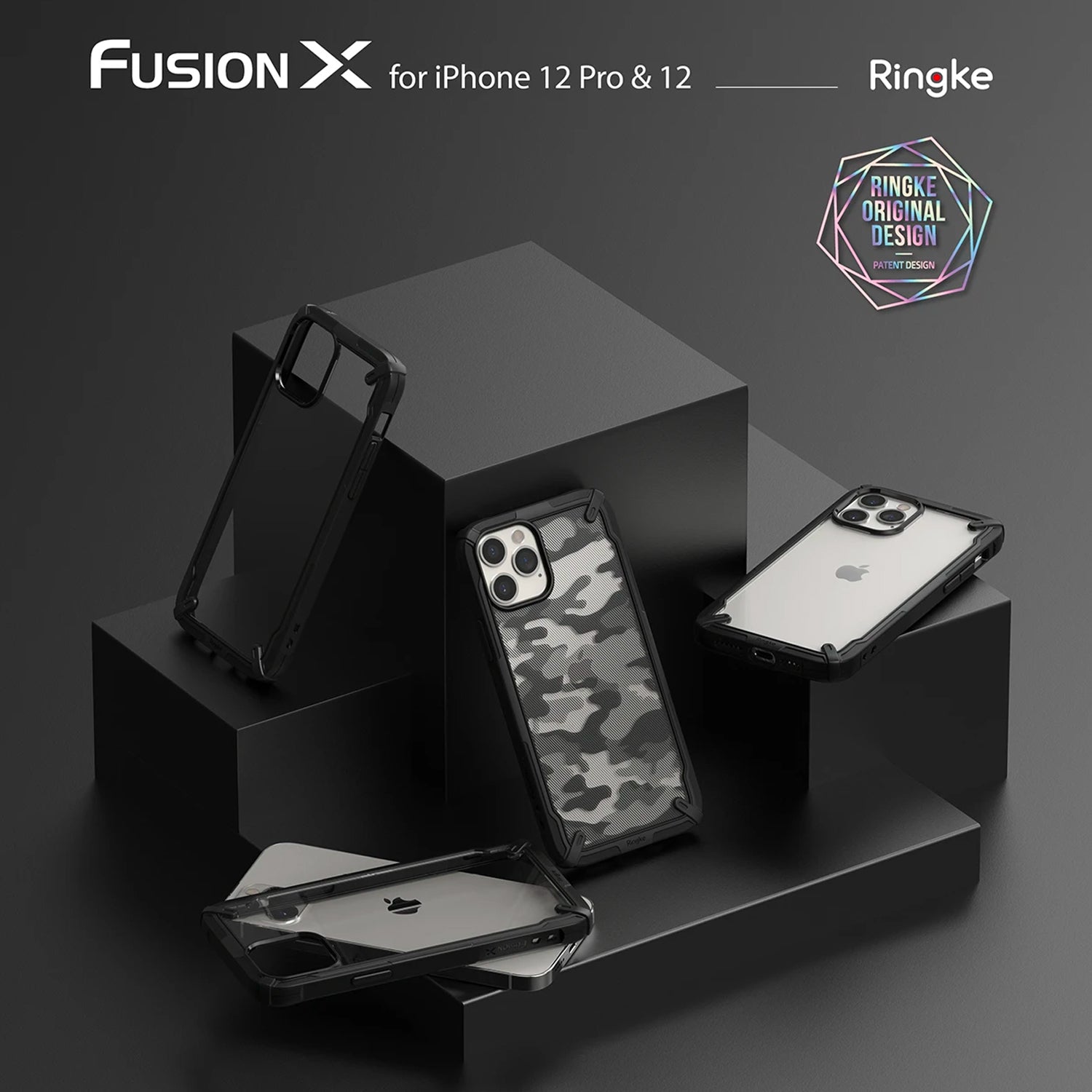 Ringke iPhone 12 Pro Max Case Fusion-X Camo Black