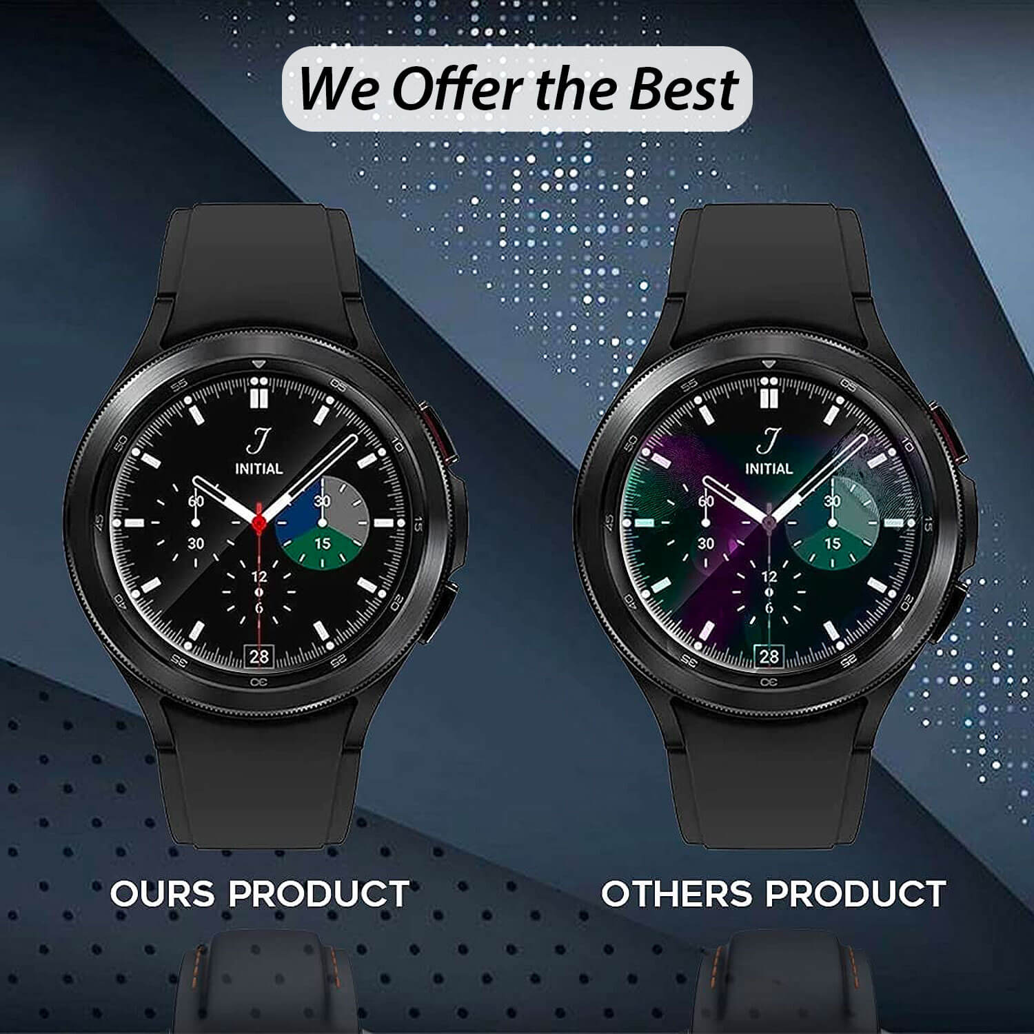 Tough On Galaxy Watch 4 44mm Easy Flex Screen Protector 3 Pack