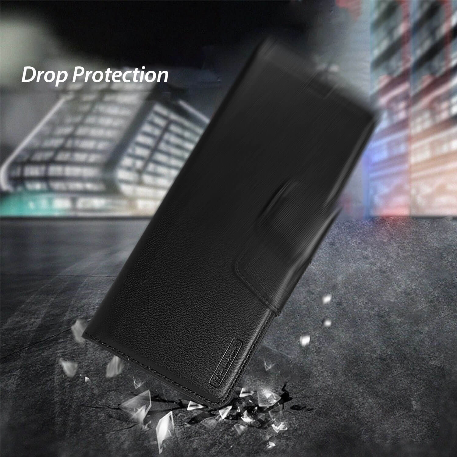 Hanman Samsung Galaxy A23 4G Leather Case Wallet Black