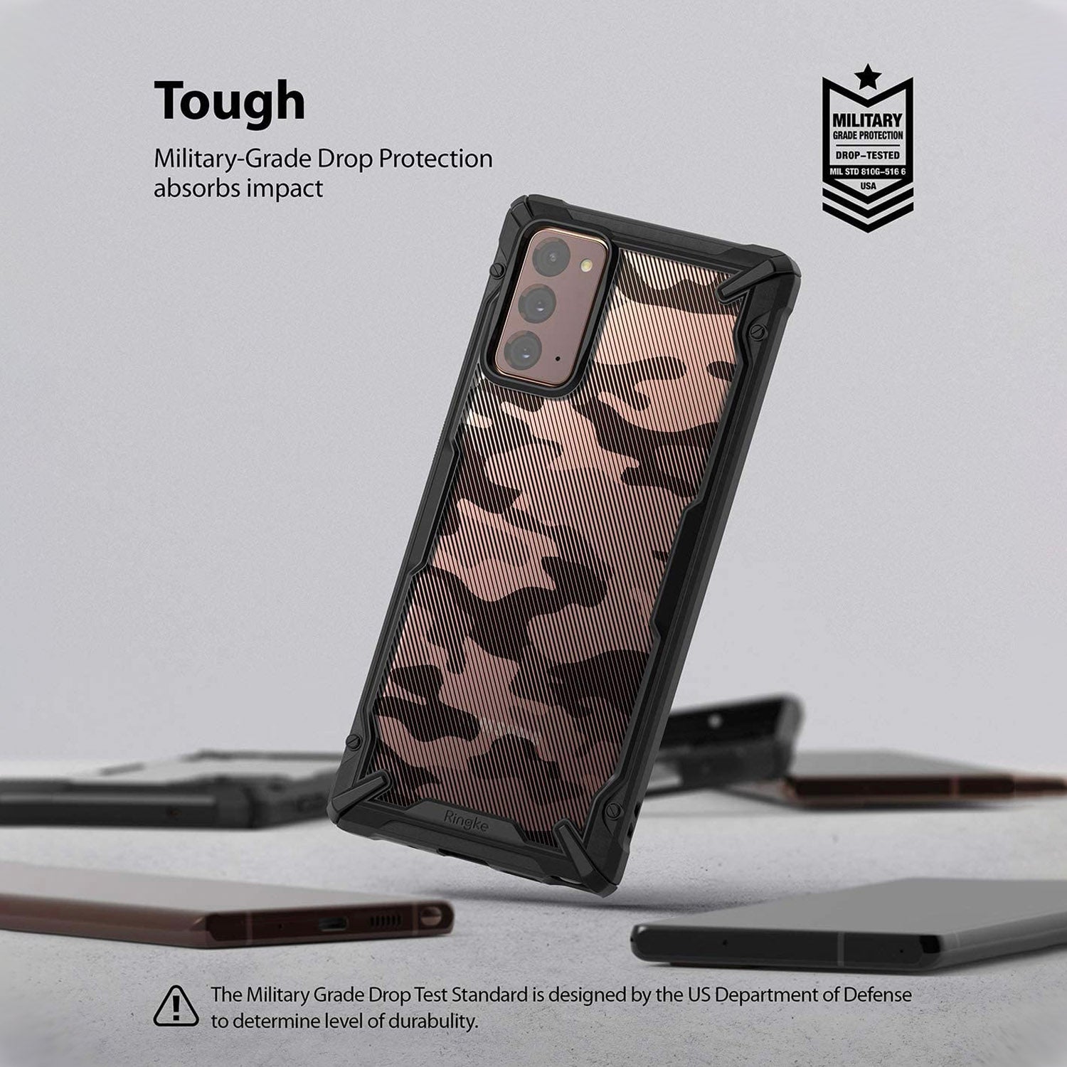 Ringke Samsung Galaxy Note 20 Case FUSION-X Camo Black