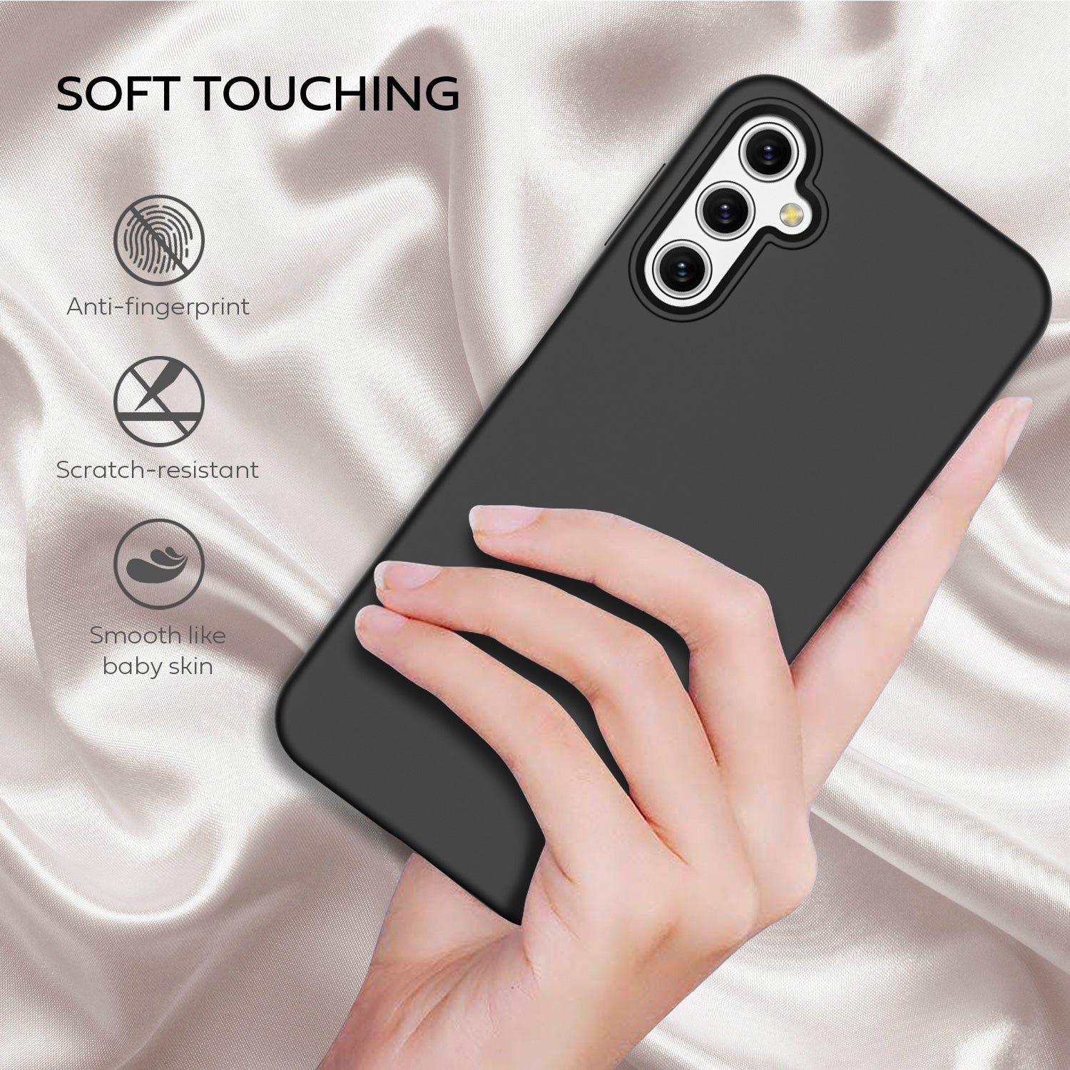 Tough On Samsung Galaxy A54 5G Silicone Case Black