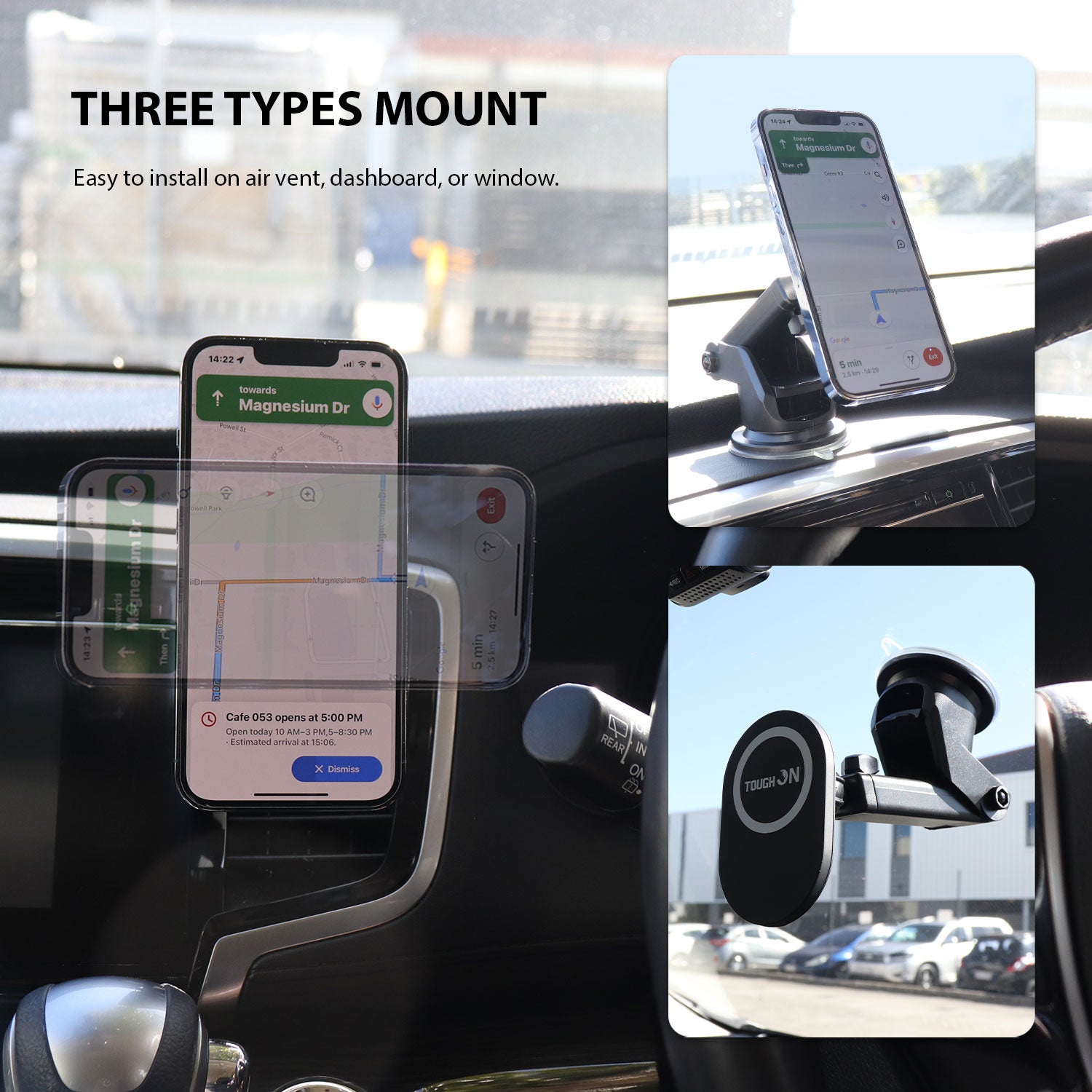 Tough On 15W Wireless Magnetic Universal Car Mount