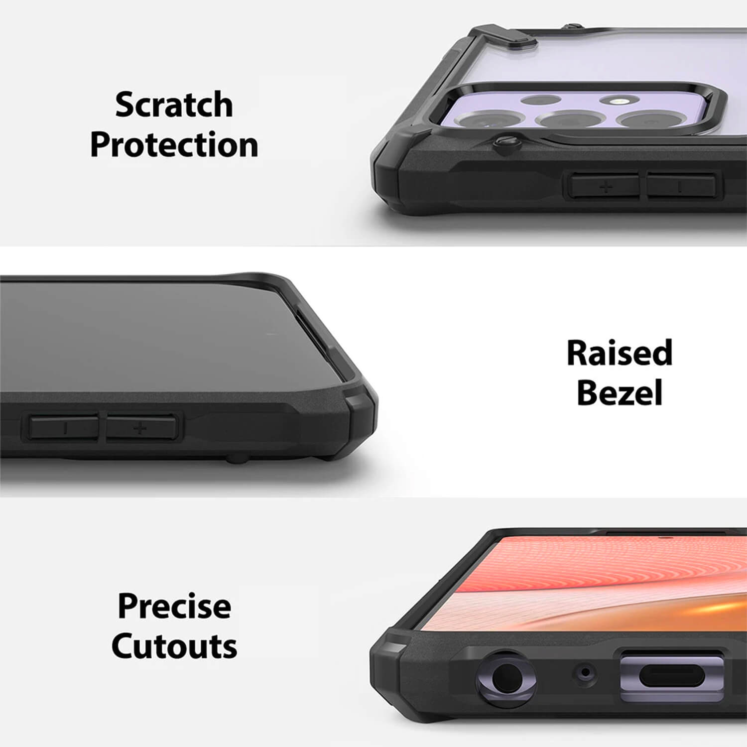 Ringke Samsung Galaxy A72 Case Fusion X Design Camo Black