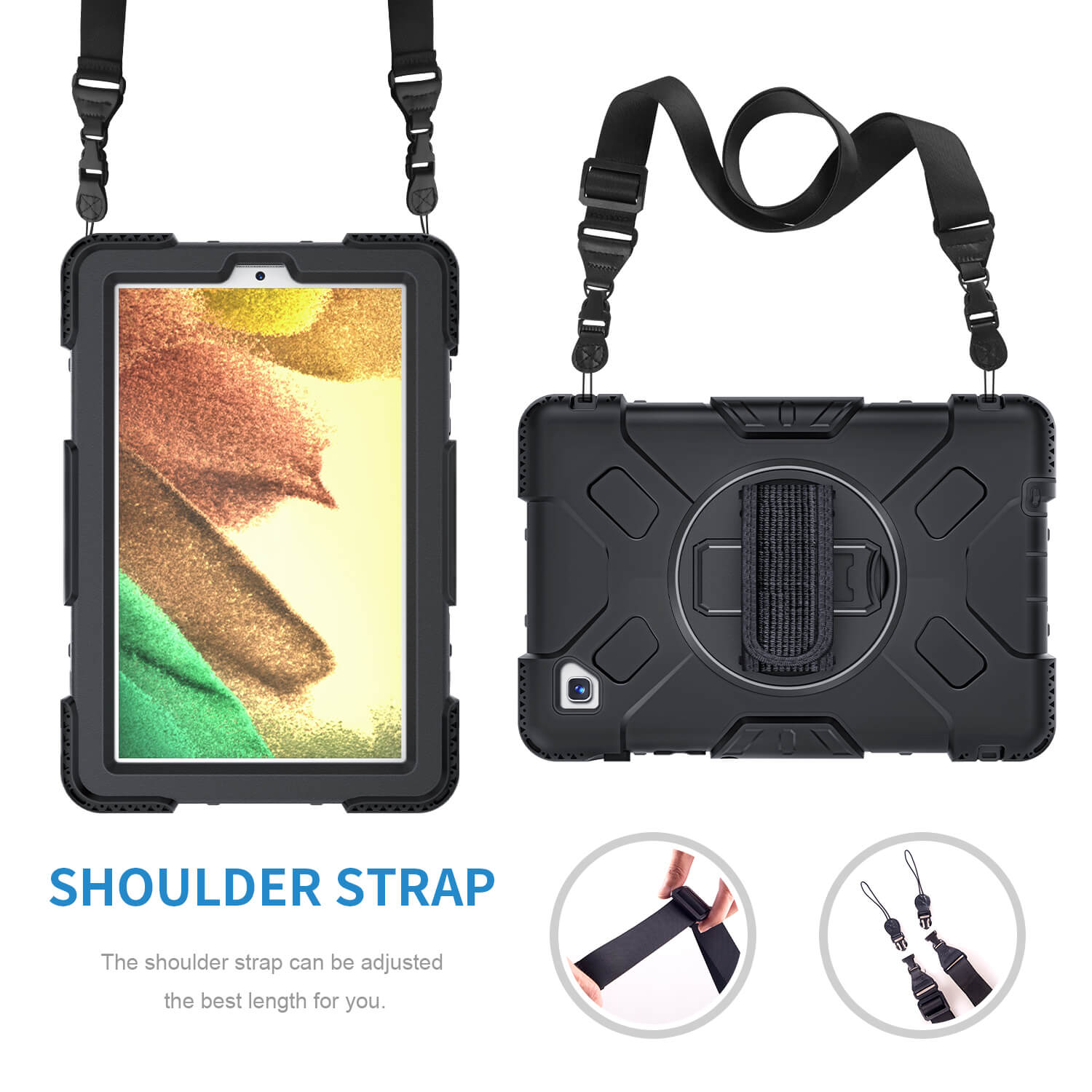 Tough On Samsung Galaxy Tab A7 Lite Case Rugged Protection Black