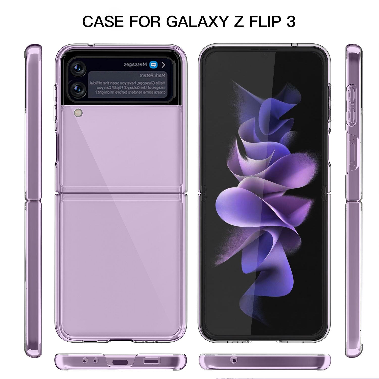 Tough On Samsung Galaxy Z Flip 3 Case Slim Hybrid Clear