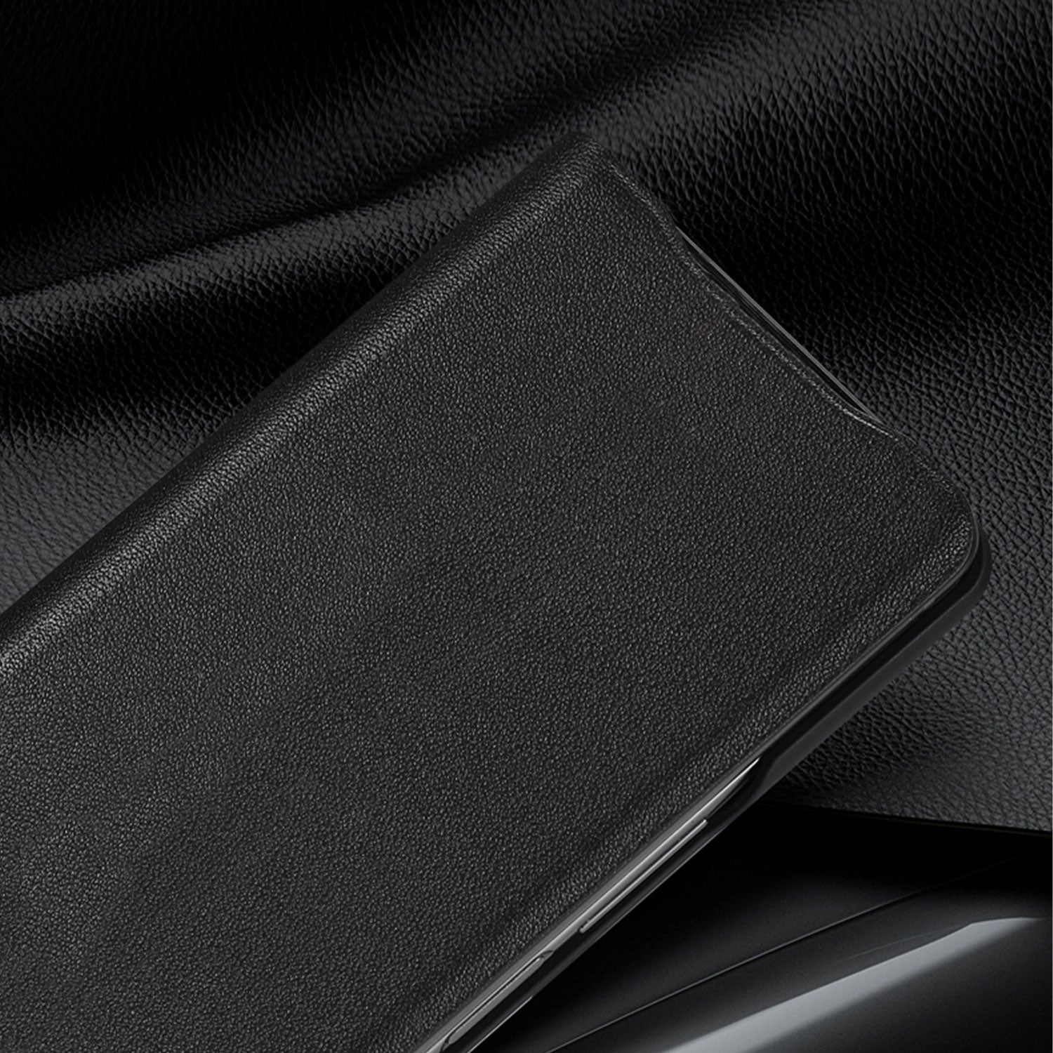 Tough On Samsung Galaxy Z Fold4 5G Case Fine Leather Black