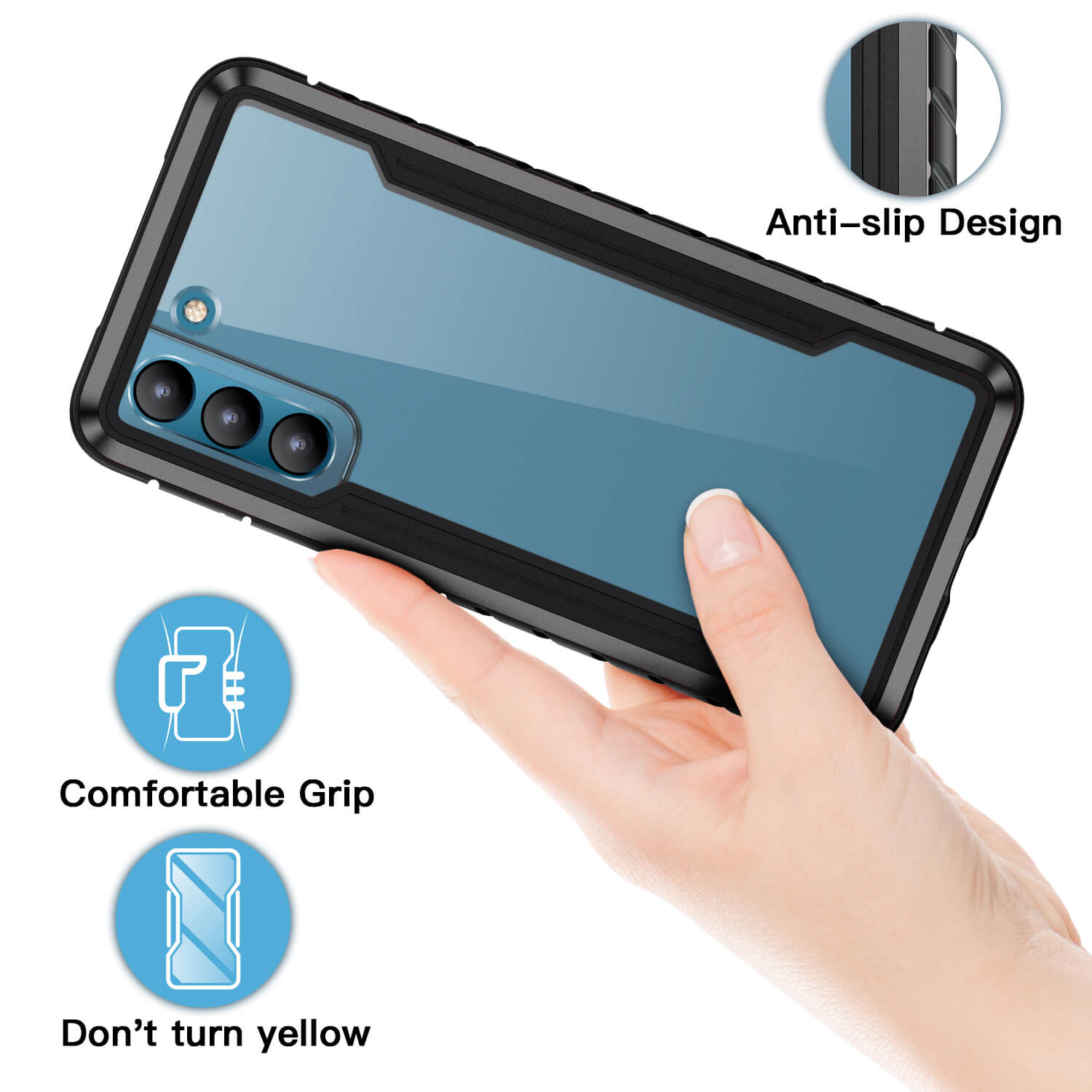 Tough On Samsung Galaxy S21 5G Case Iron Shield Black