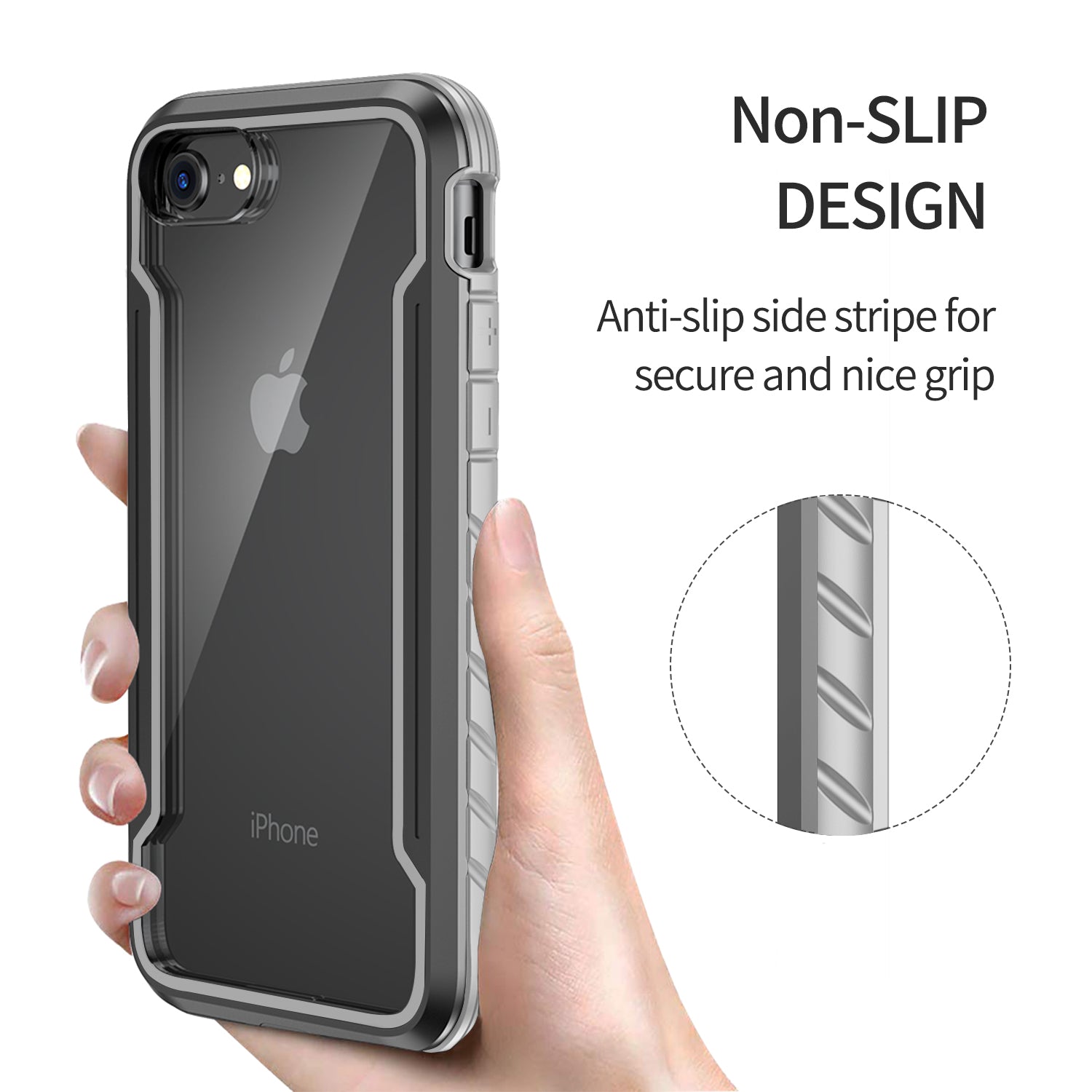 Tough On iPhone SE 2022&2020 / iPhone 8&7&6 Case Iron Shield Space Grey