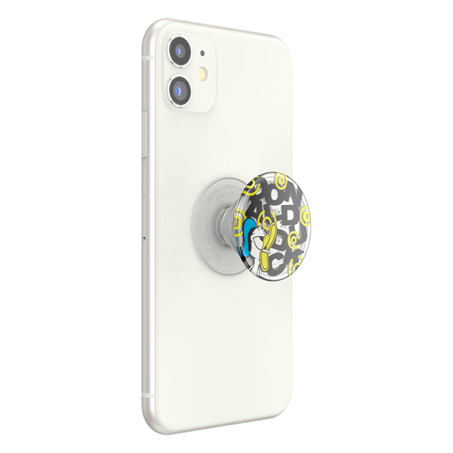 PopSockets PopGrip Swappable Holder Angry Donald Clear