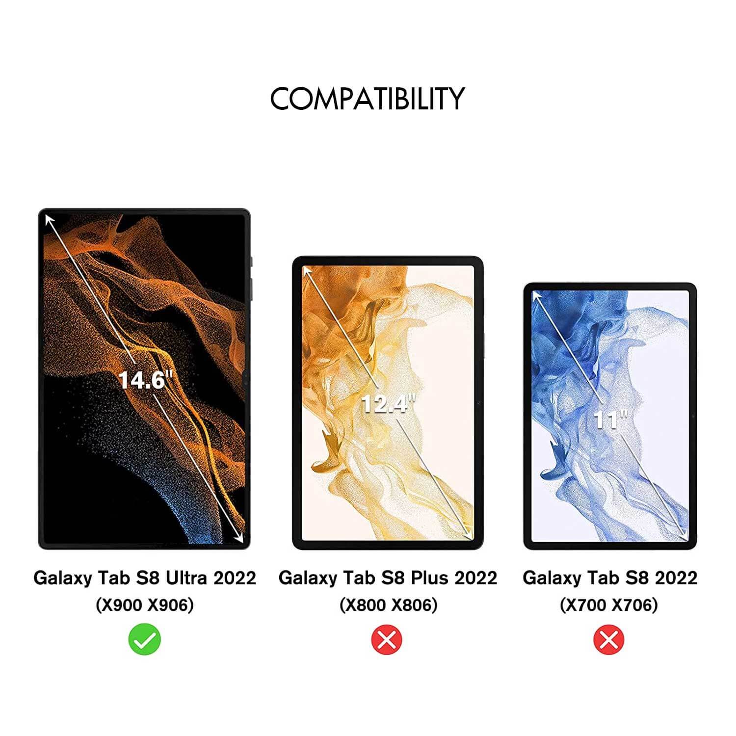 Tough On Samsung Galaxy Tab S8 Ultra Premium Tempered Glass Screen Protector