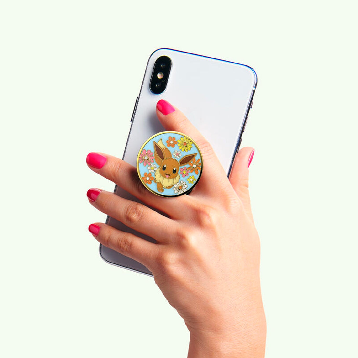 PopSockets PopGrip Universal Pokemon Enamel Floral Eevee