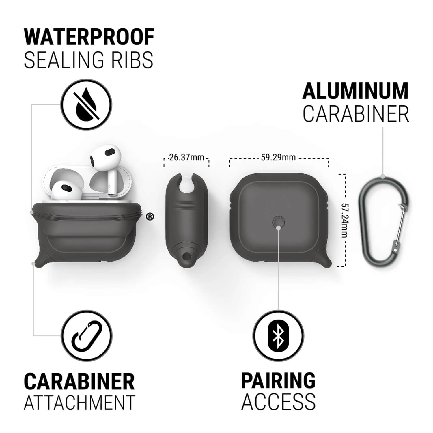 Catalyst AirPods 3rd Gen Case Waterproof Influence Grey