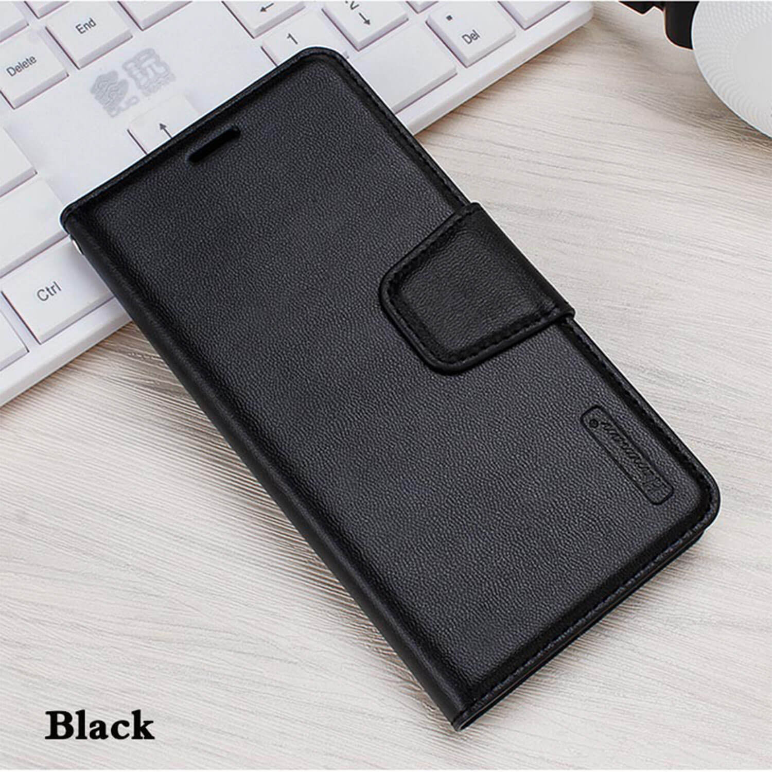 Hanman Samsung Galaxy A23 4G Leather Case Wallet Black