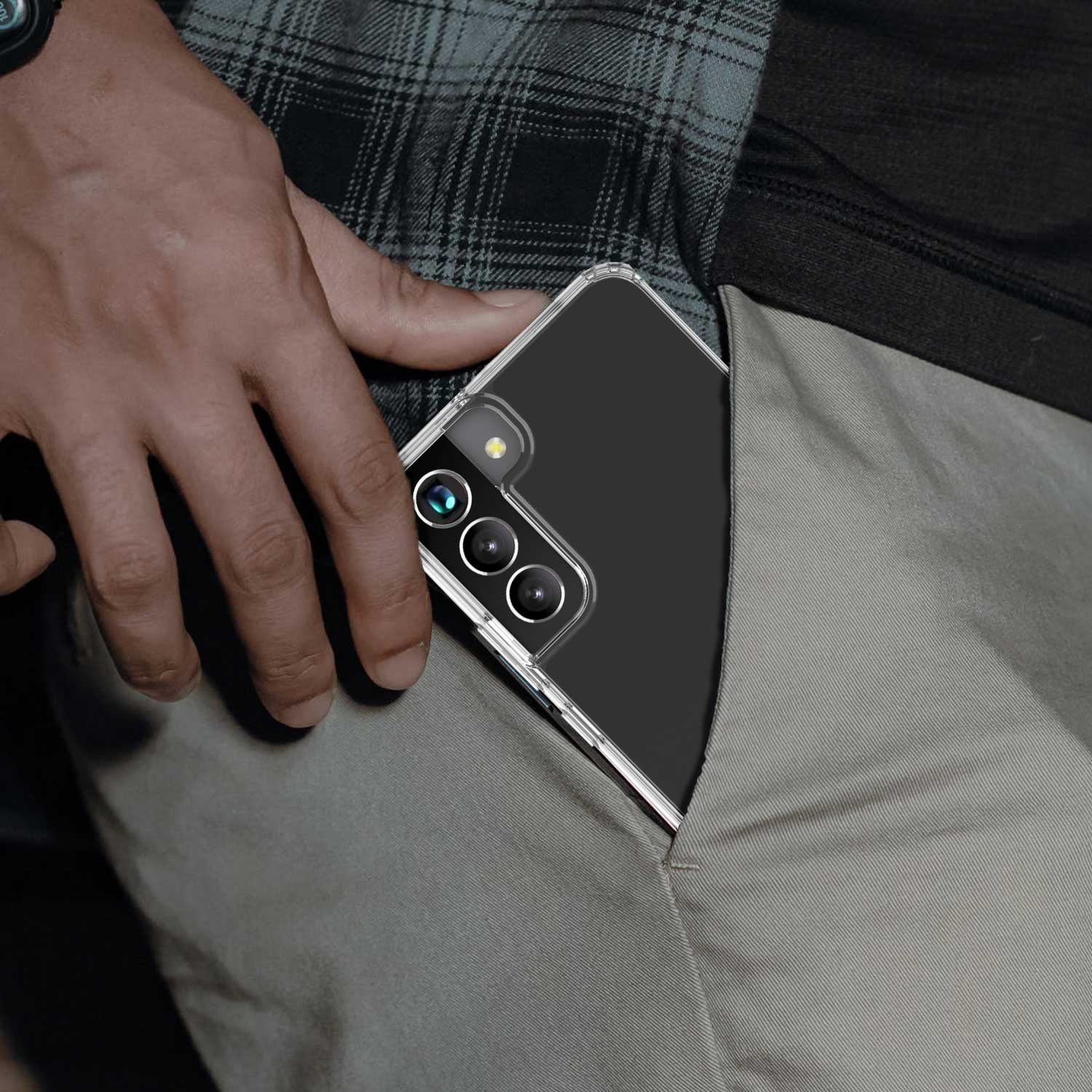 Tough On Samsung Galaxy S22 Plus 5G Case Slim Hybrid Clear