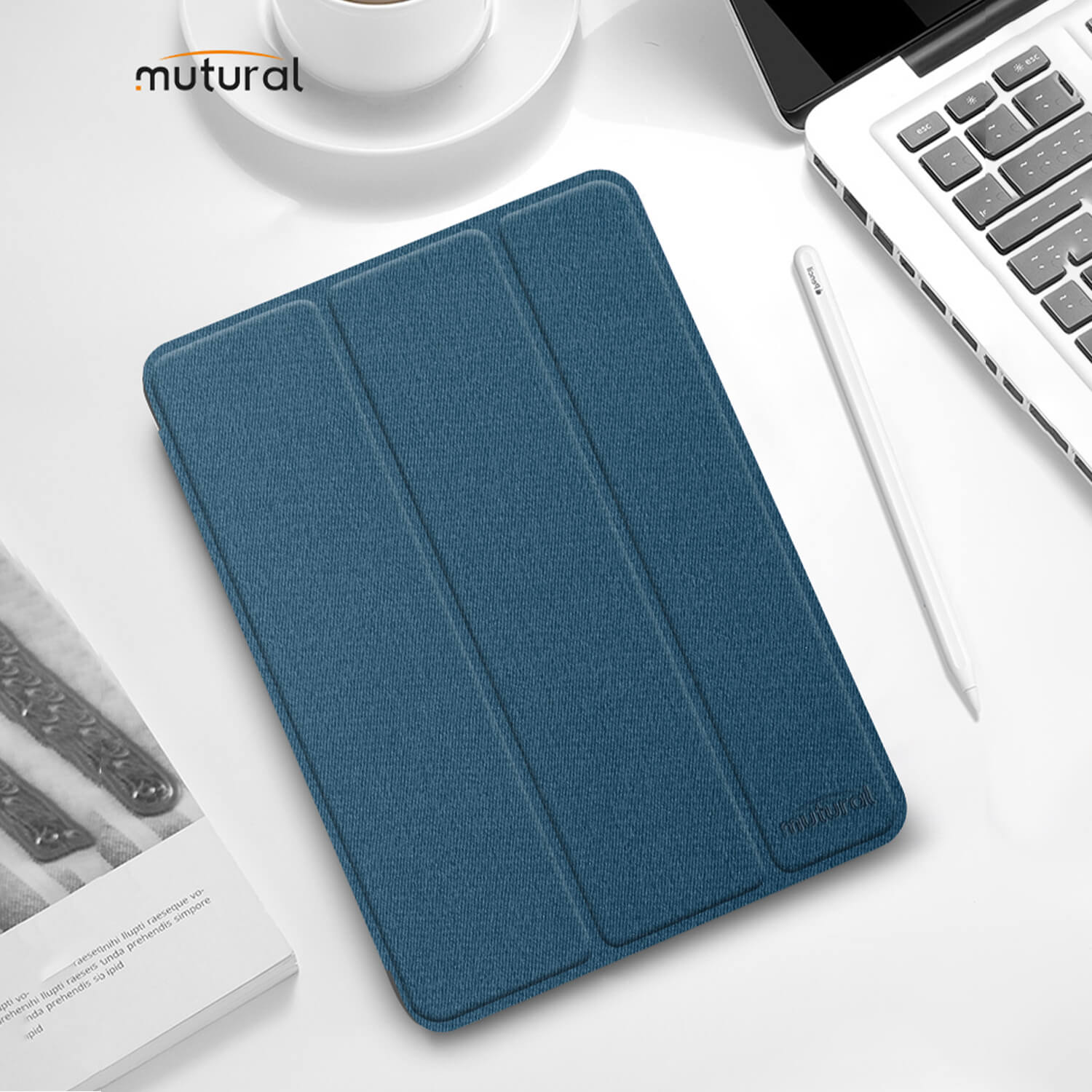Mutural iPad Pro 2022 / 2021 / 2018 11" Smart Cover Case Blue