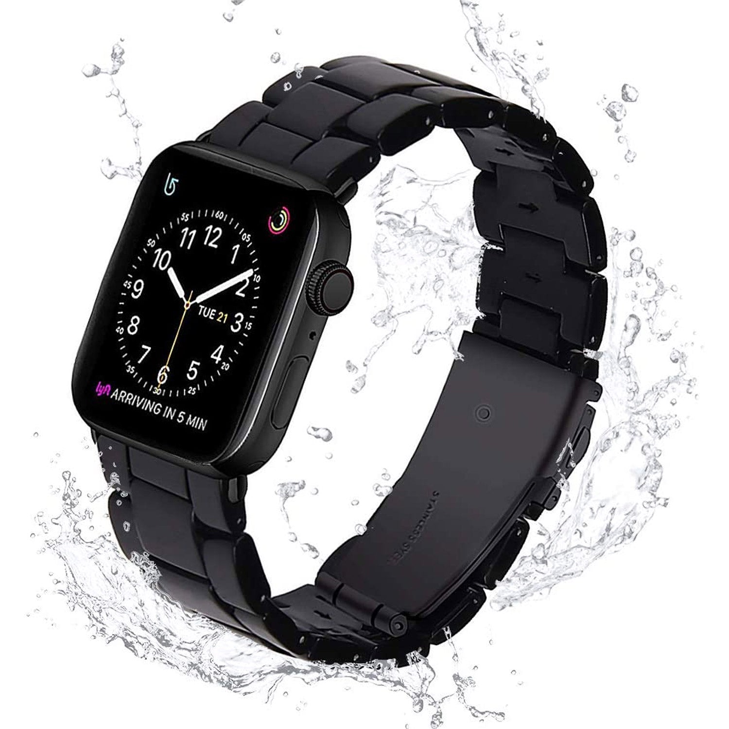 Tough On Apple Watch Band Series 4 / 5 / 6 / SE 40mm Resin Black