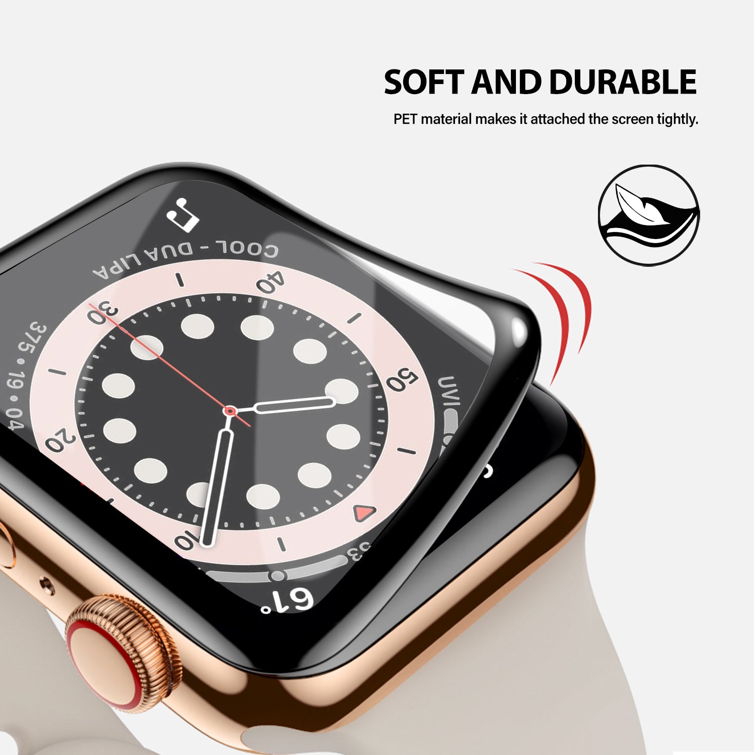 Tough On Apple Watch Screen Protector Series 7 / 8 / 9 41mm Nano Xtreme Guard Black
