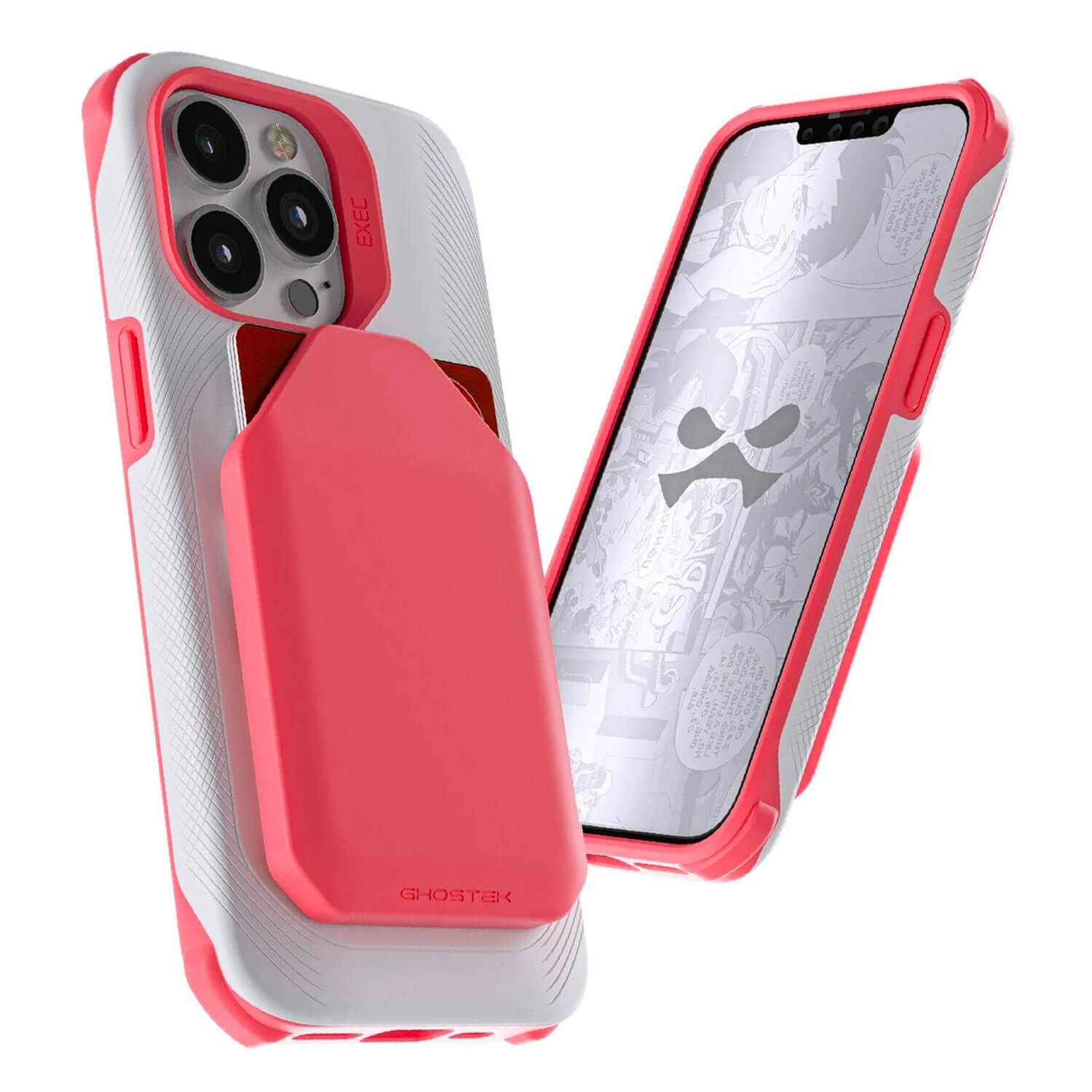 Ghostek iPhone 13 Pro Exec Magnetic Wallet Case Pink