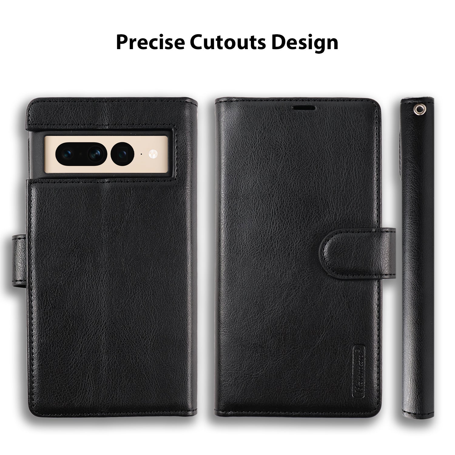 Hanman Google Pixel 7 Pro Leather Case Black