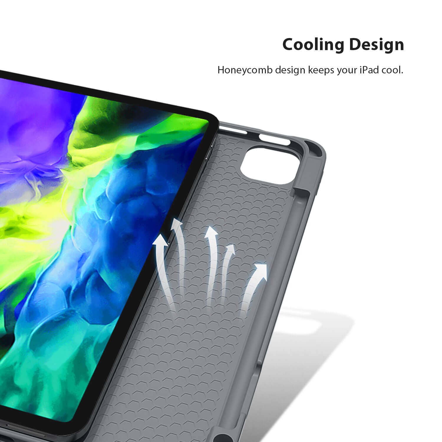Mutural iPad Pro 2022 / 2021 / 2018 11" Smart Cover Kingkong Case Black