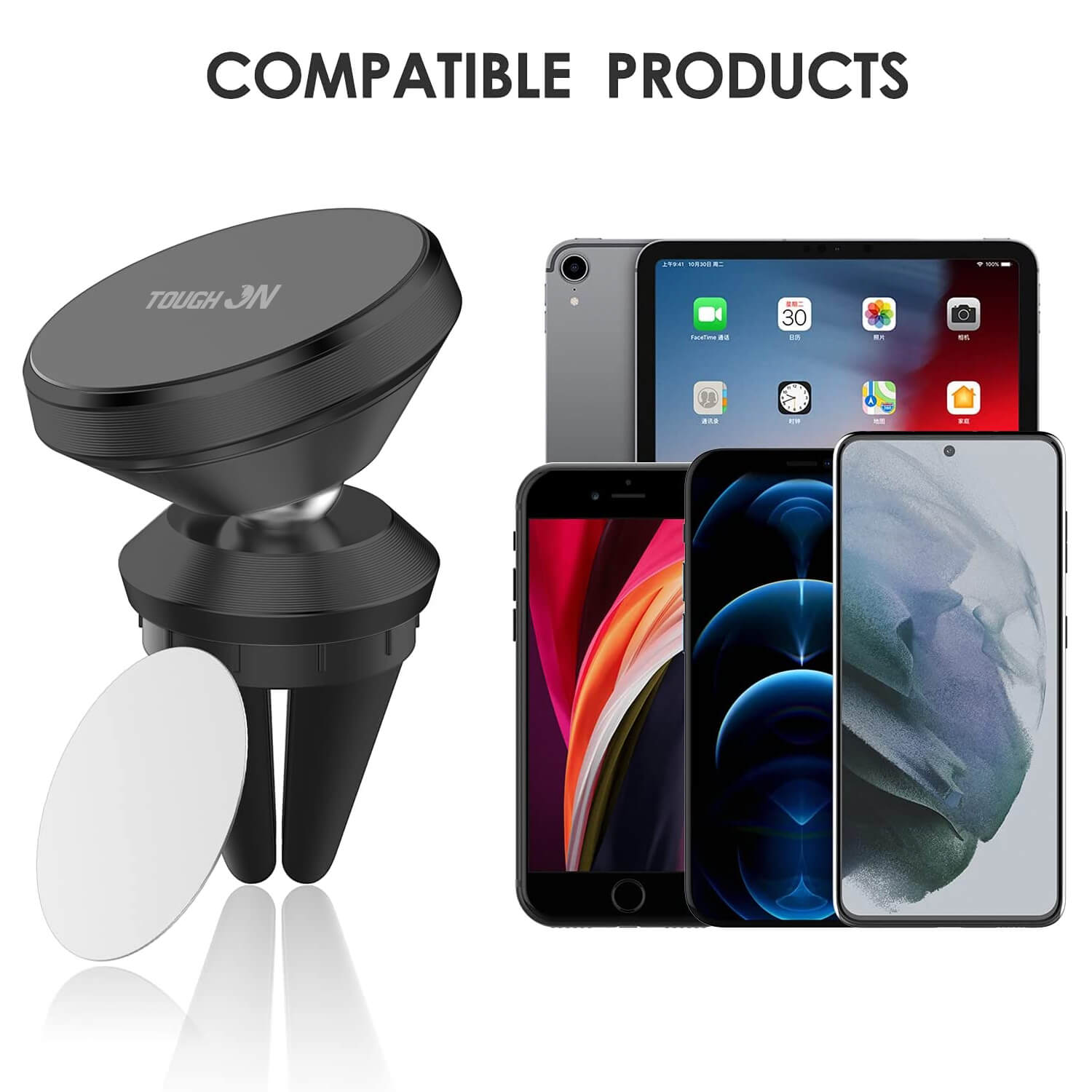 Tough On Power Magnetic Car Mount Air Vent Black