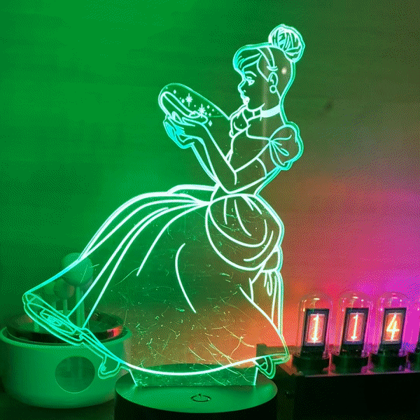 Disney 3D RGB App Controlled USB LED Night Light Cinderella