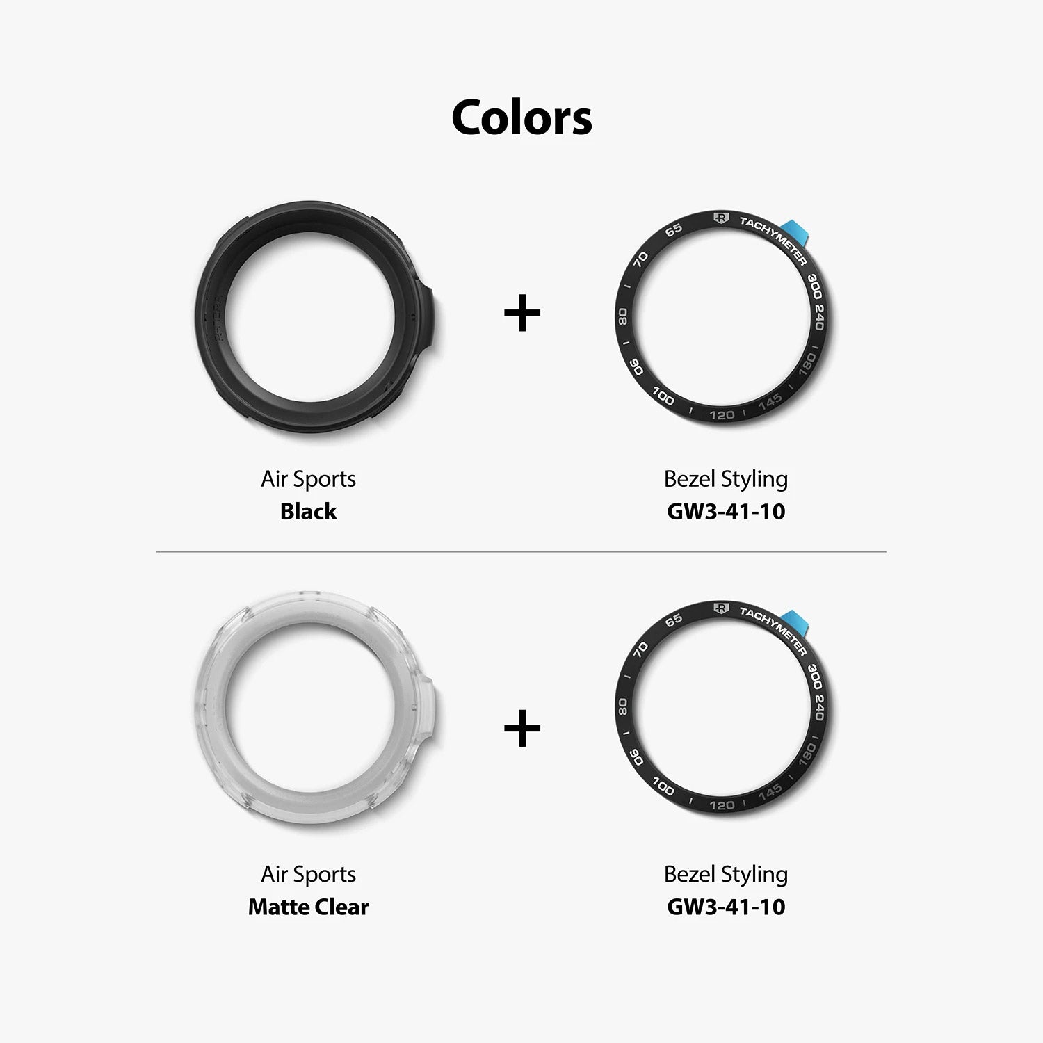 Ringke Galaxy Watch 3 41mm Styling 10 Air Sports Matte Clear Case+ Bezel Combo Pack