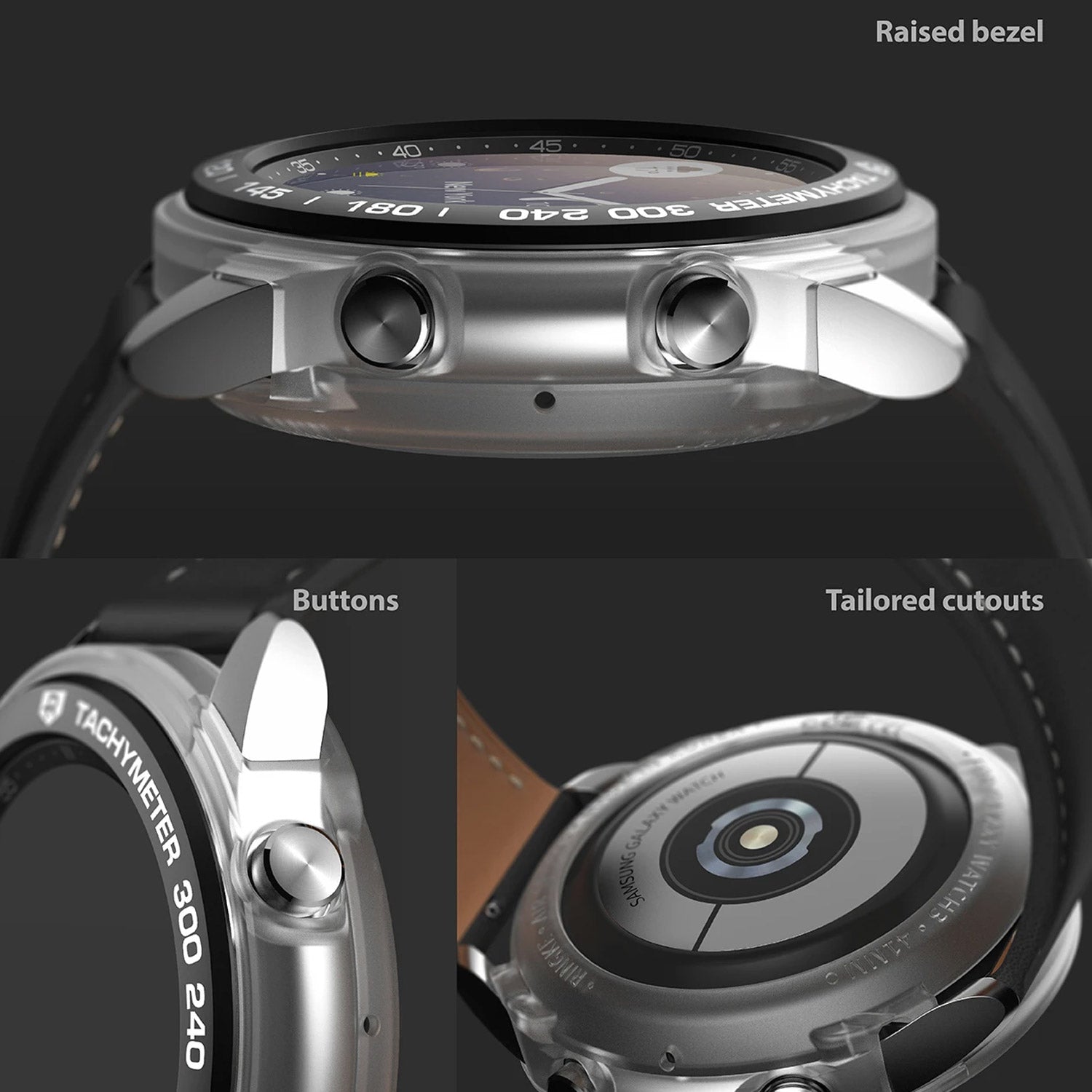 Ringke Galaxy Watch 3 41mm Styling 10 Air Sports Matte Clear Case+ Bezel Combo Pack